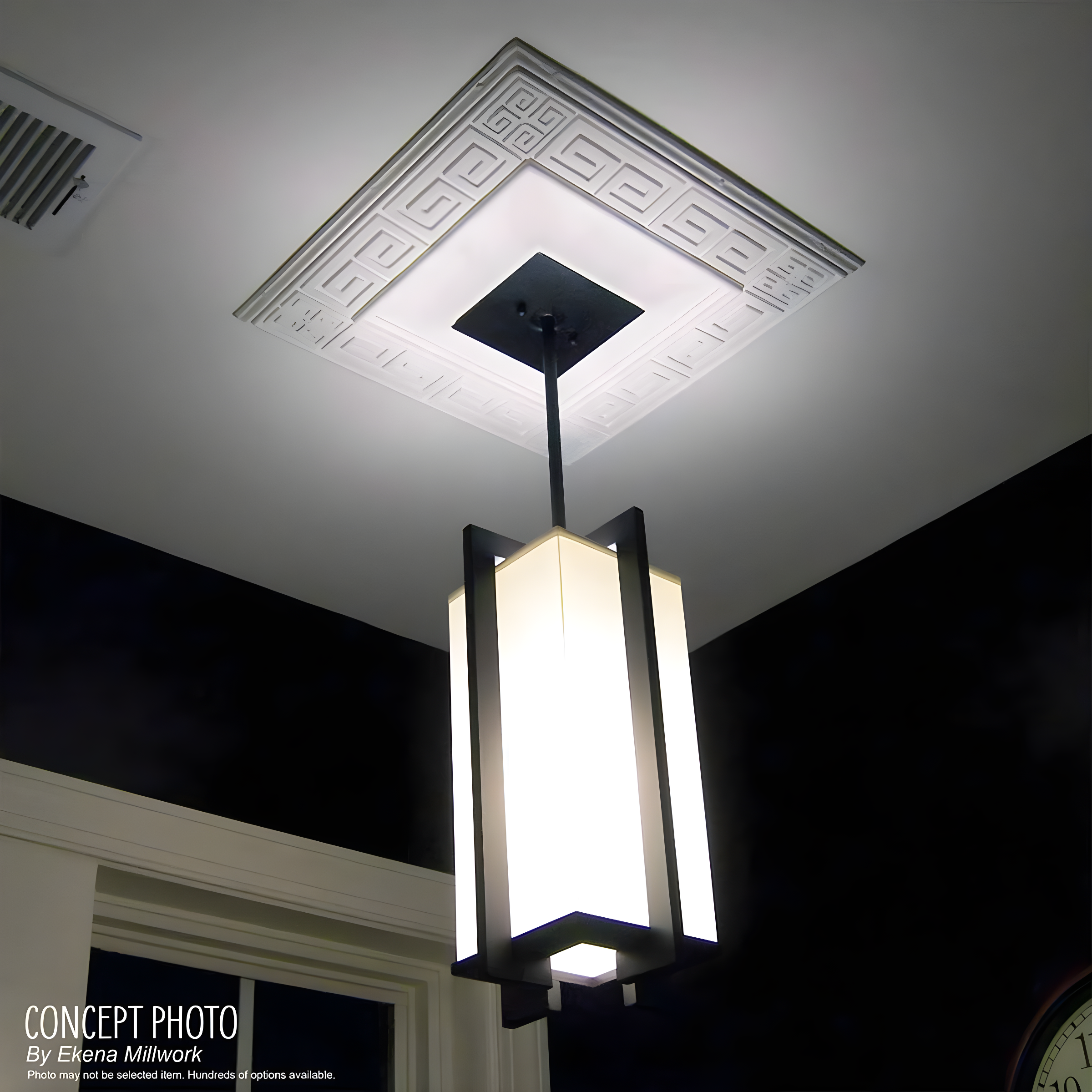 Ekena Millwork 23 7/8"OD x 4"ID x 2 1/8"P Ashley Ceiling Medallion (Fits Canopies up to 4 3/4")