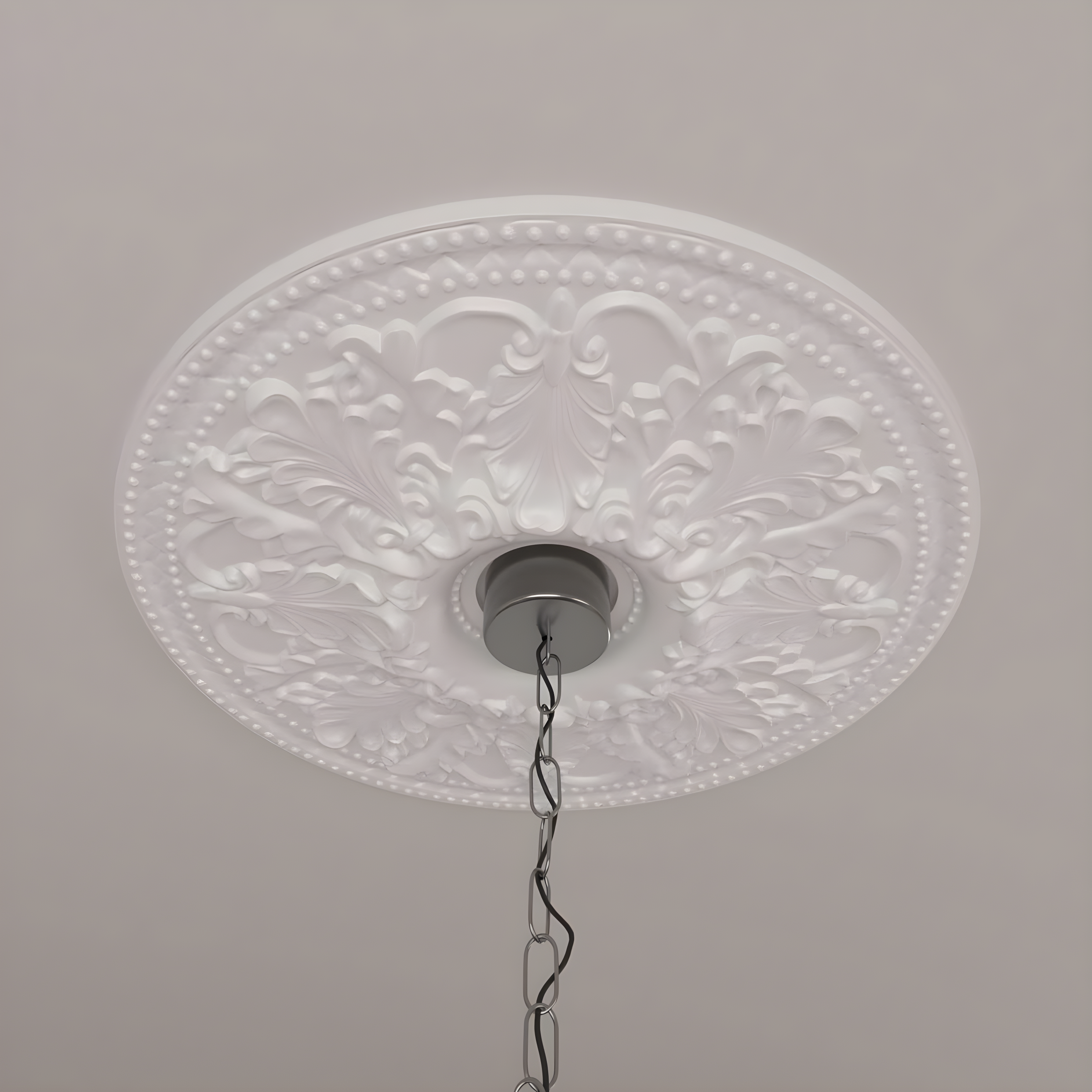 Ekena Millwork 23 7/8"OD x 4"ID x 2 1/8"P Ashley Ceiling Medallion (Fits Canopies up to 4 3/4")