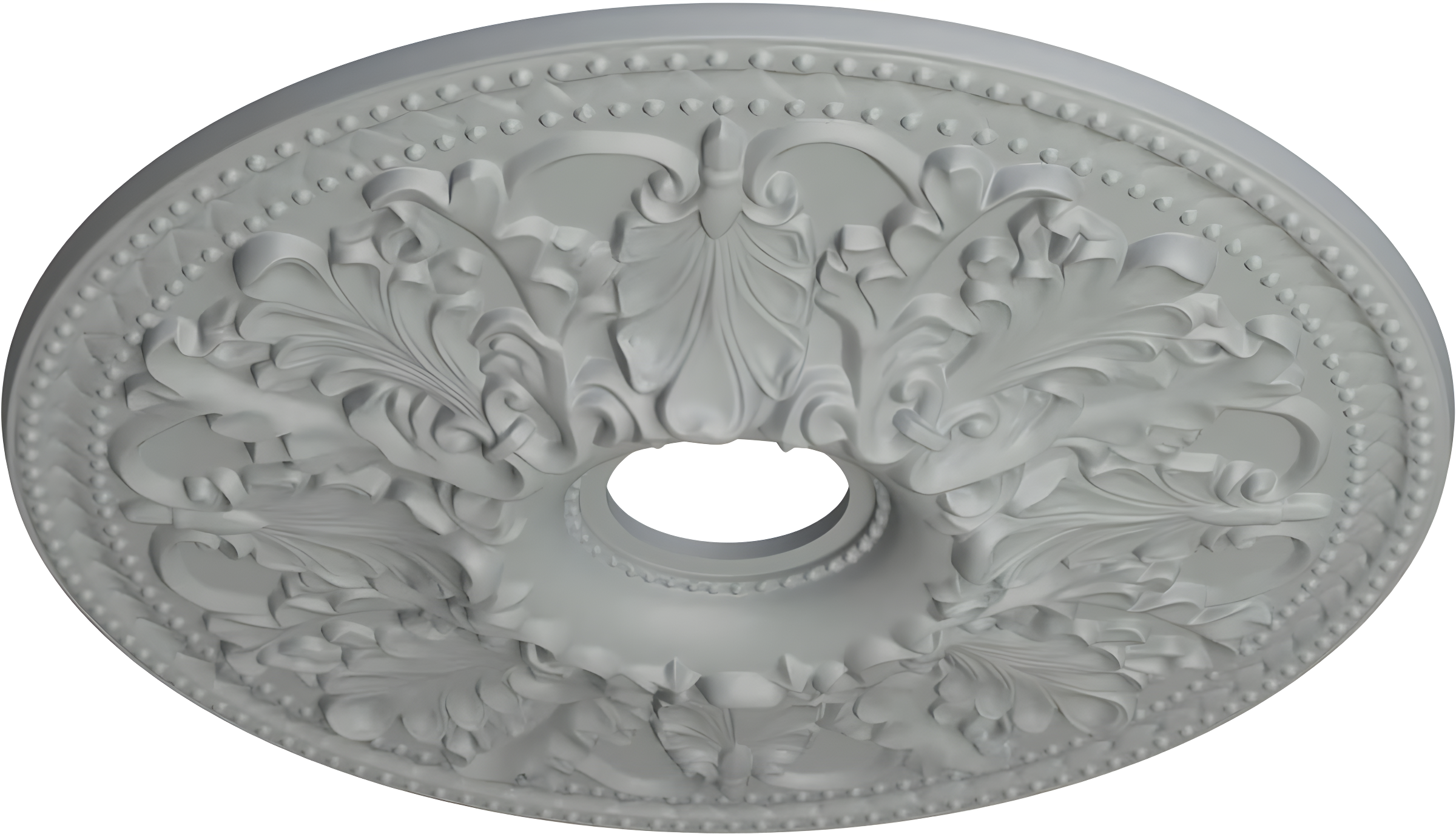 Ekena Millwork 23 7/8"OD x 4"ID x 2 1/8"P Ashley Ceiling Medallion (Fits Canopies up to 4 3/4")