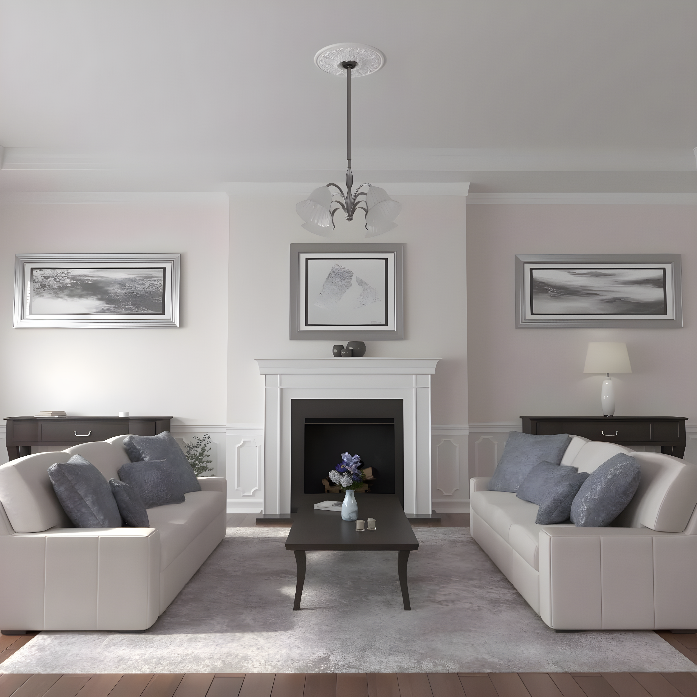 Ekena Millwork 23 7/8"OD x 4"ID x 2 1/8"P Ashley Ceiling Medallion (Fits Canopies up to 4 3/4")