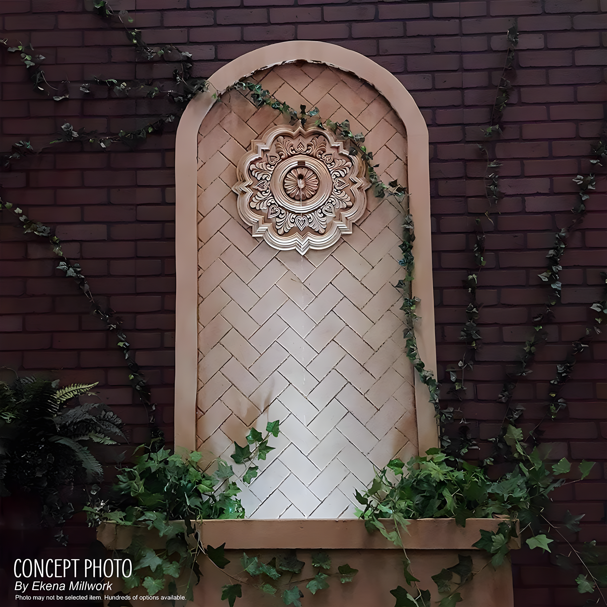 Ekena Millwork 23 7/8"OD x 4"ID x 2 1/8"P Ashley Ceiling Medallion (Fits Canopies up to 4 3/4")