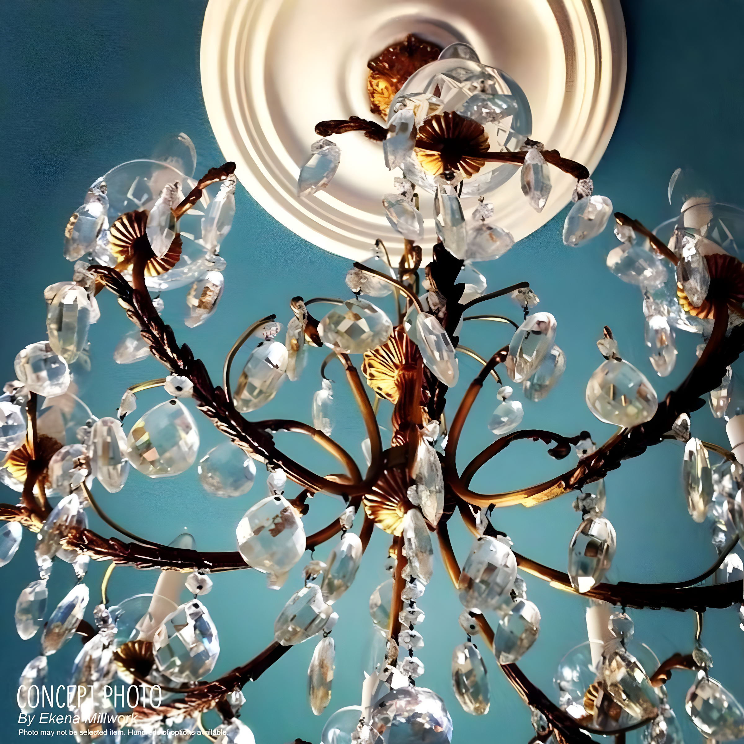 Ekena Millwork 23 7/8"OD x 4"ID x 2 1/8"P Ashley Ceiling Medallion (Fits Canopies up to 4 3/4")