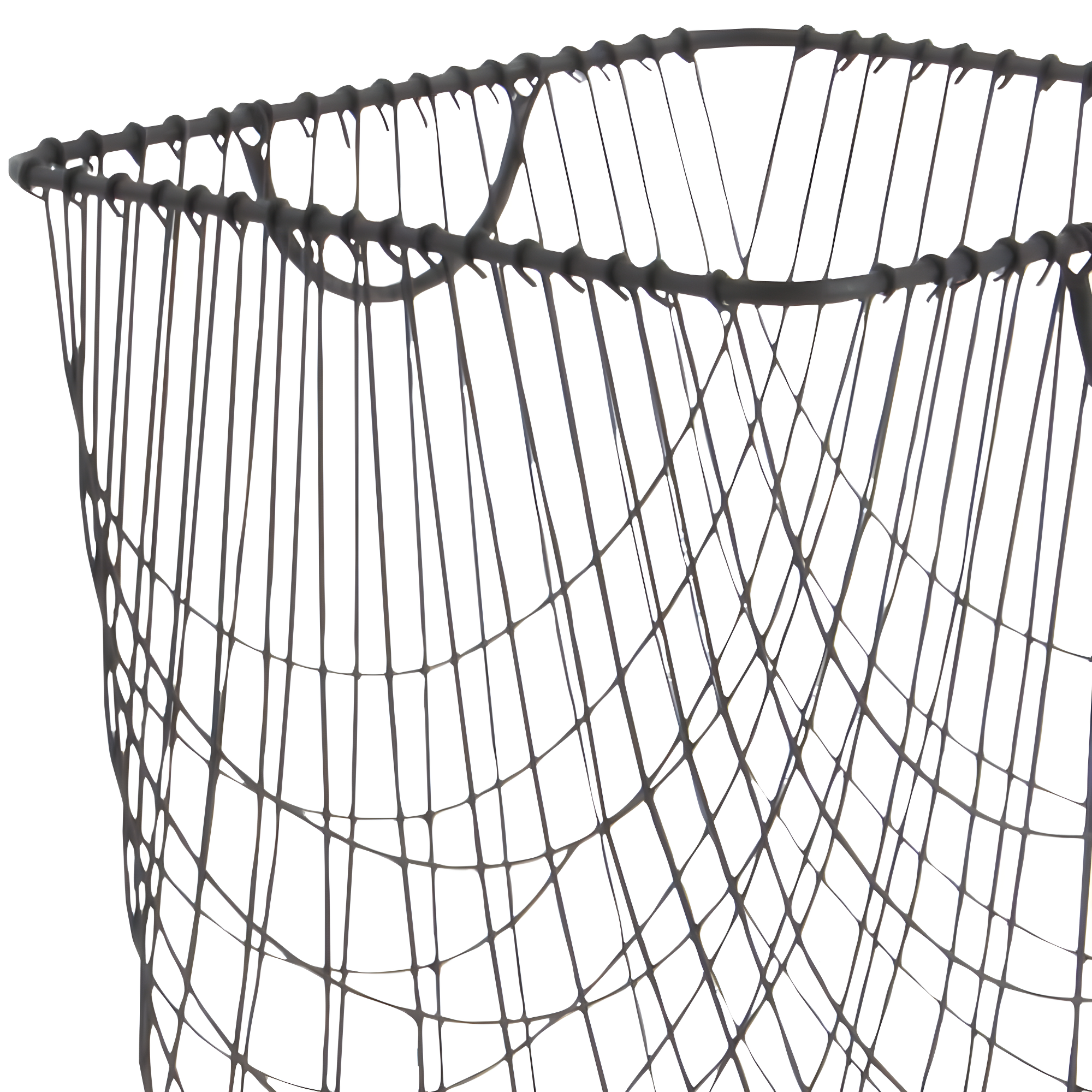 Metal Deep Set Metal Mesh Laundry Basket Storage Cart with Wheels and Handles