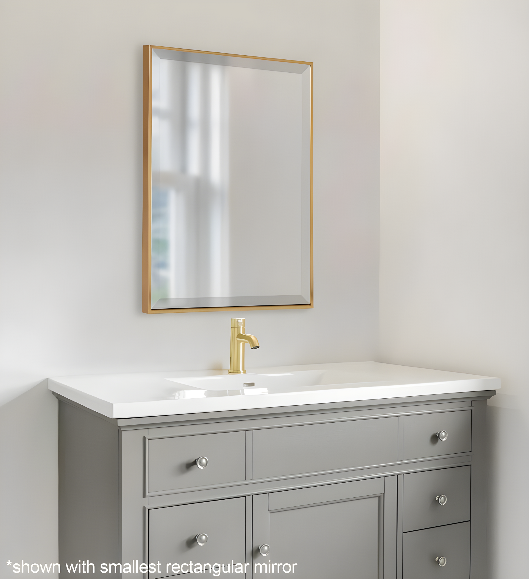 22.75" x 28.75" Rhodes Framed Wall Mirror Gold - Kate and Laurel