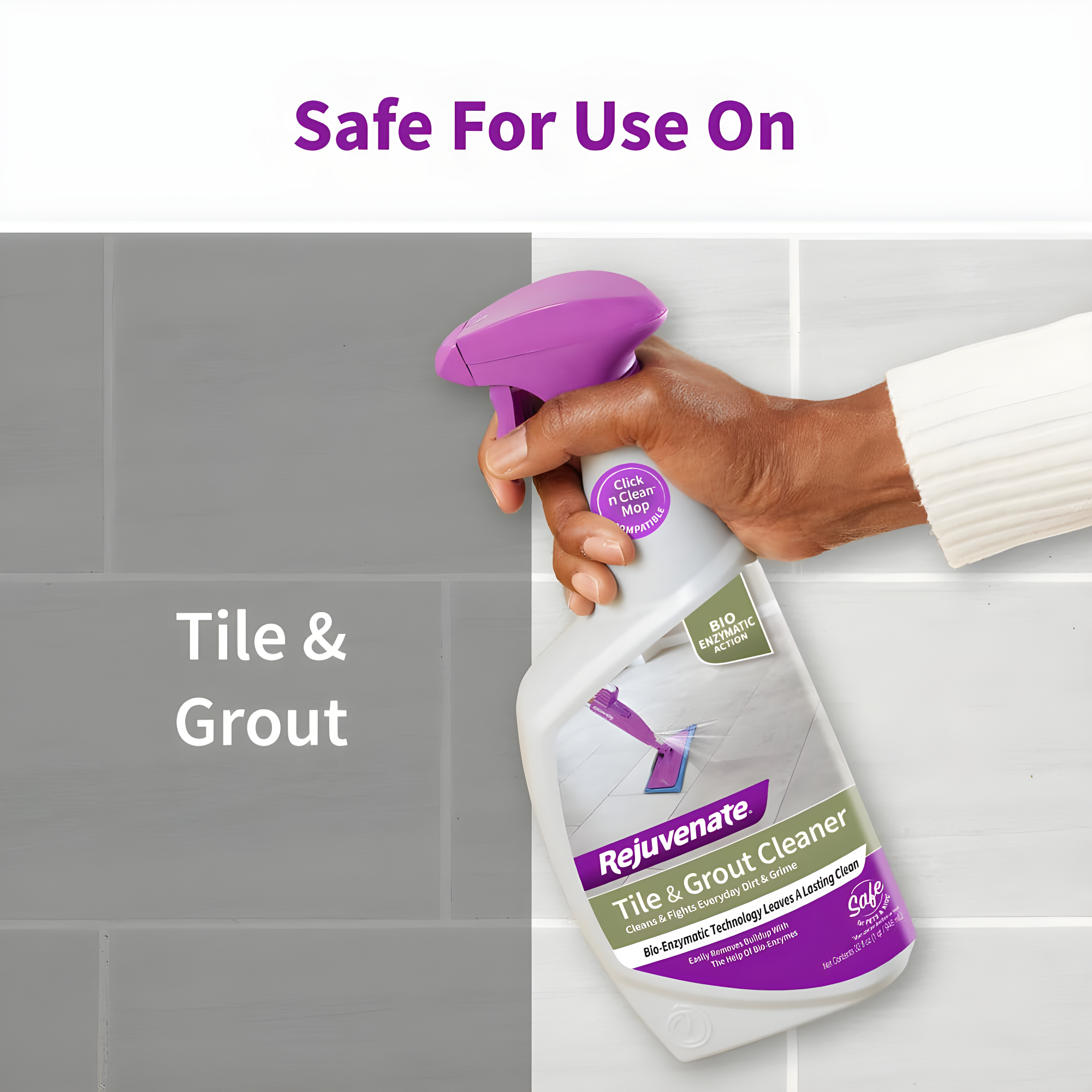 Rejuvenate 32 oz Bio-Enzymatic No Scrub Tile and Grout Cleaner