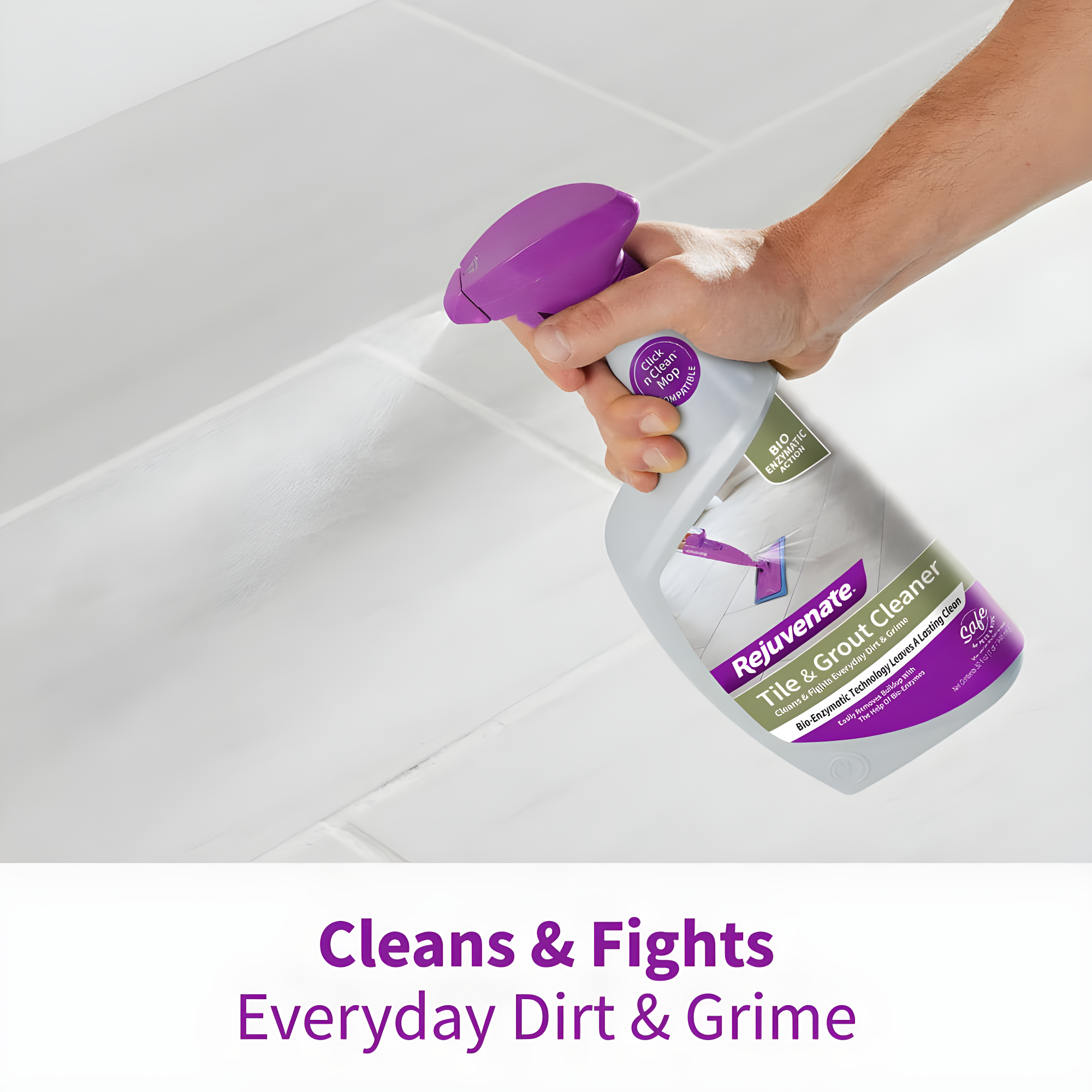Rejuvenate 32 oz Bio-Enzymatic No Scrub Tile and Grout Cleaner