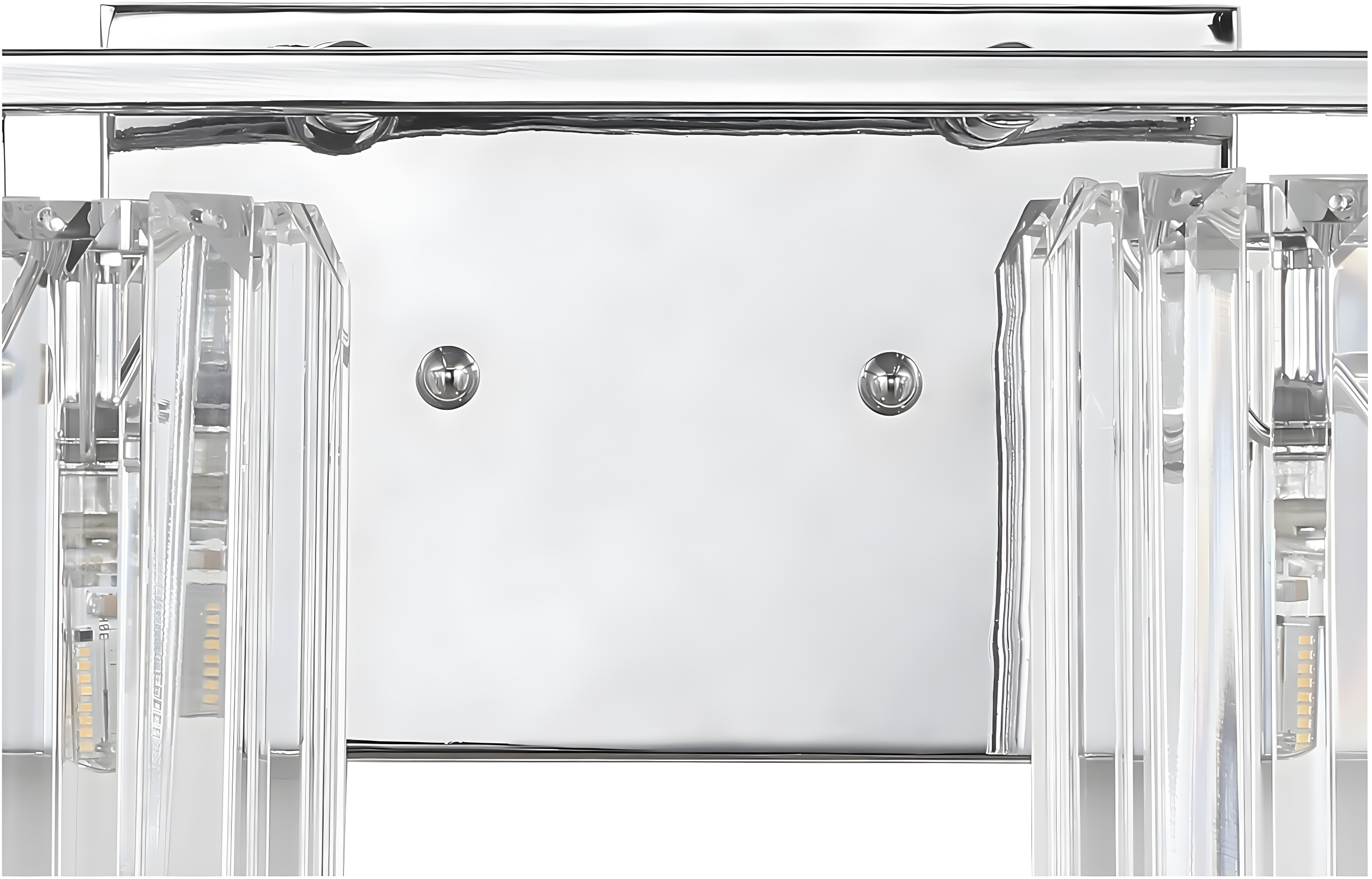 Coco Prism Vintage 29.75" 4-Light Metal/Glass Classic Glam LED Vanity Light, Chrome