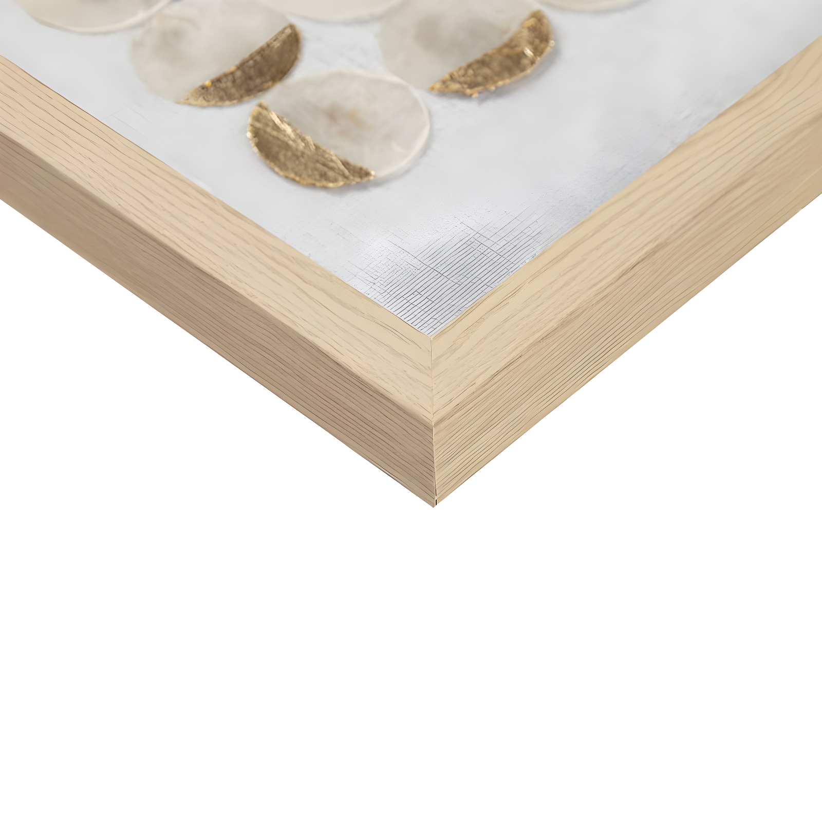 Mercury Row® Zeringue Emblem Natural Capiz with Gold Foil Shadowbox Wall Décor (Set of 2)