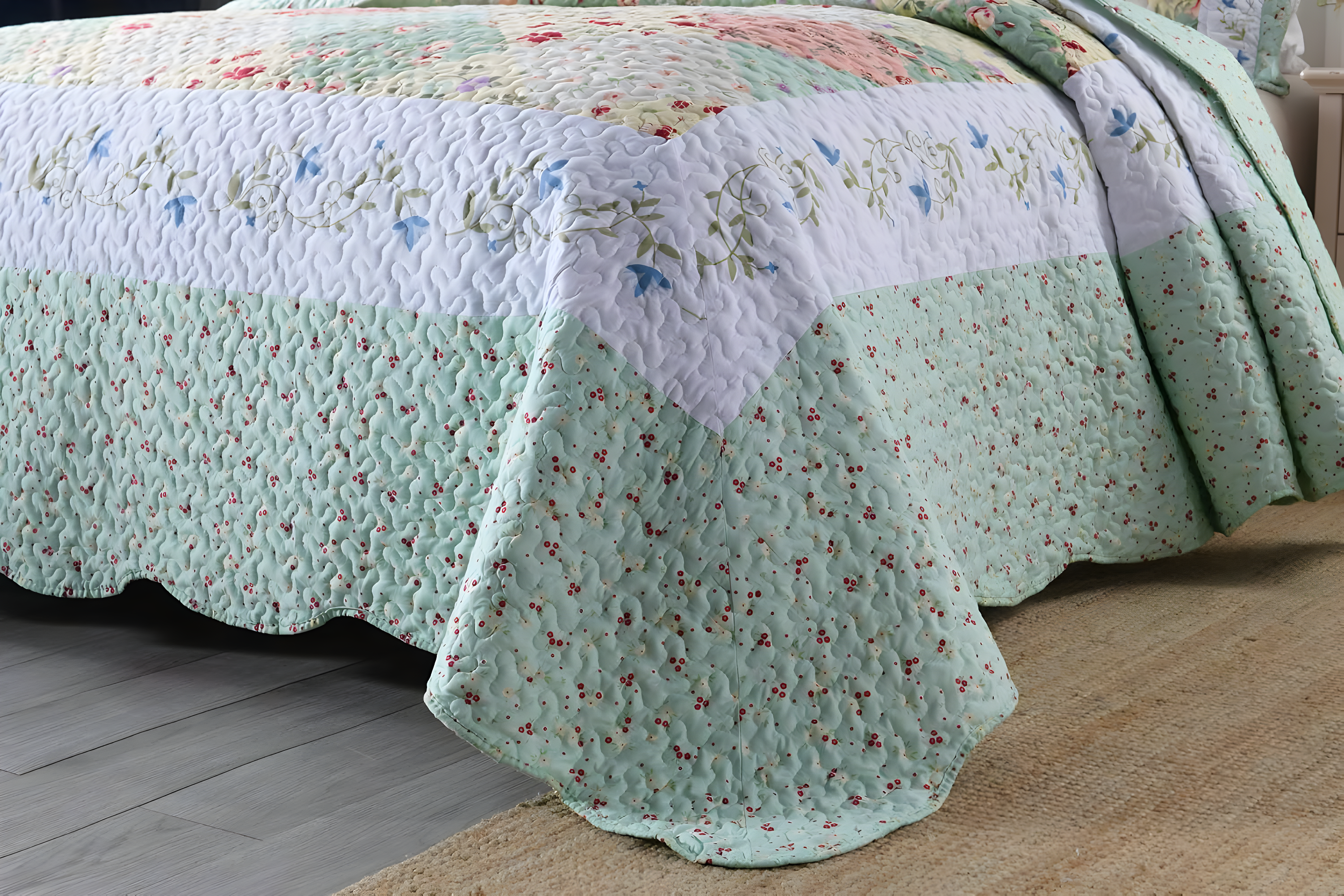 MarCielo Floral Quilt Set