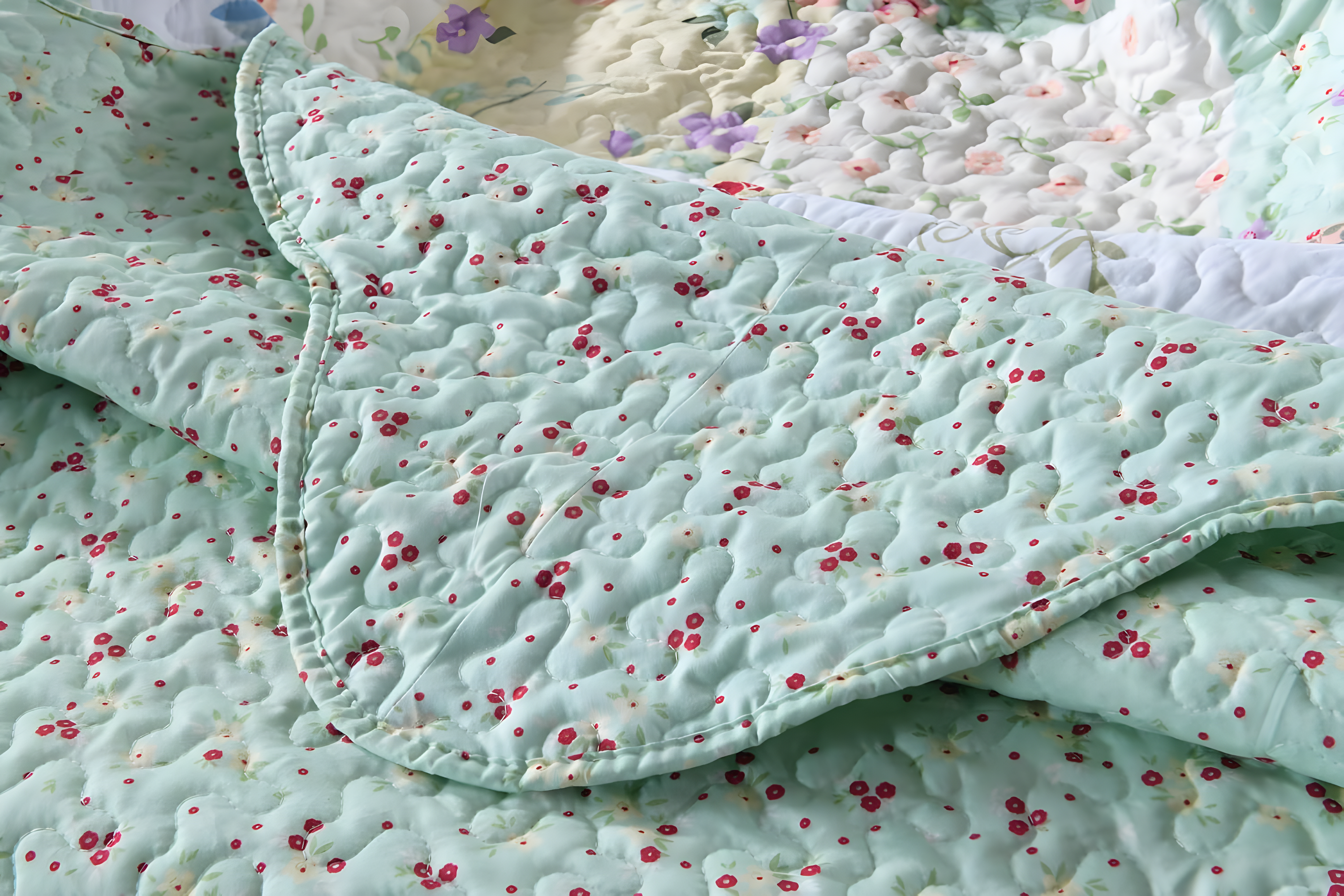 MarCielo Floral Quilt Set
