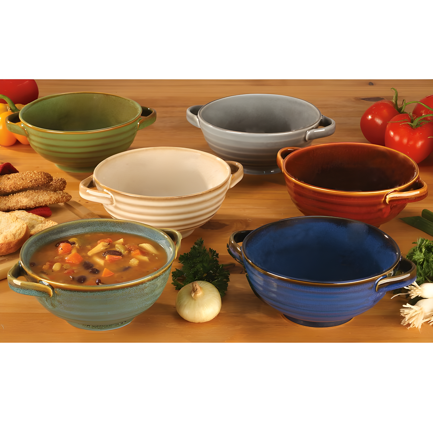 Certified International Certified International Reactive Glaze Soup Crocks (Set of 6)