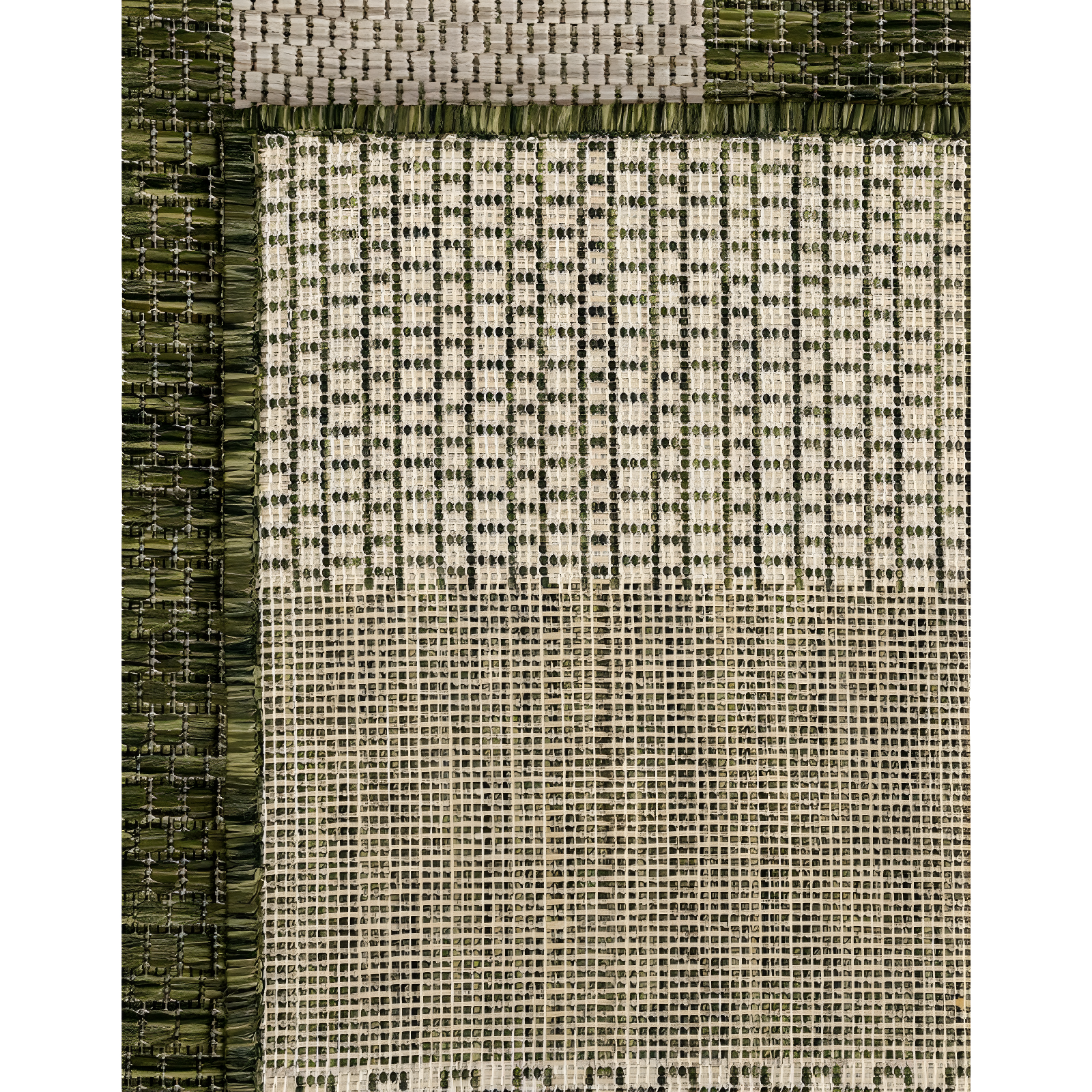 Unique Loom 4' 1 x 6' 1 Rectangle Indoor/Outdoor Striped Green Area Rug