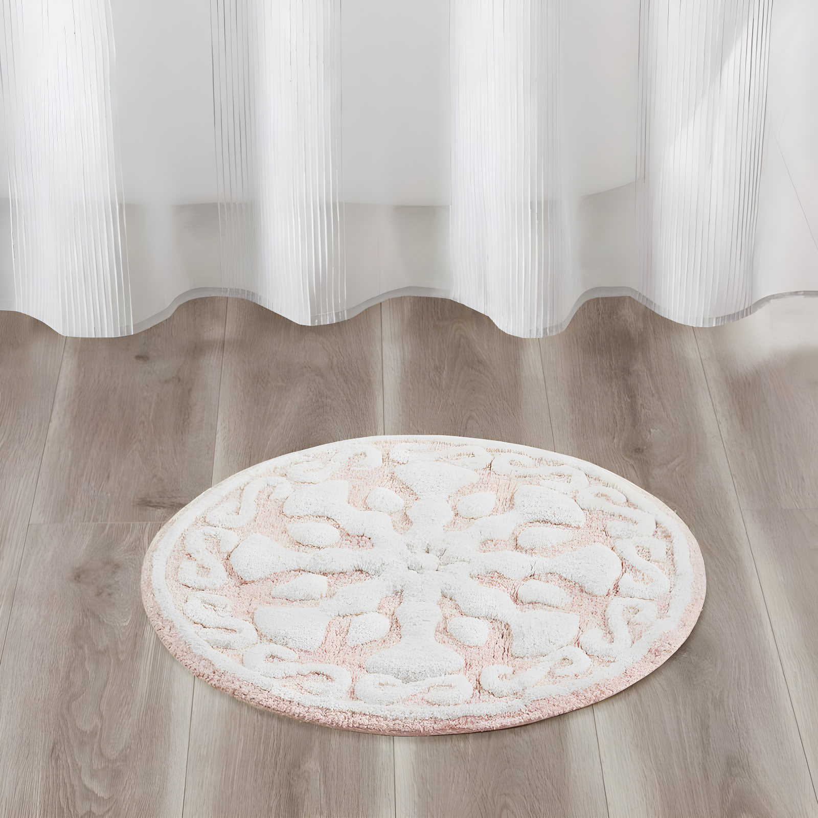 Madison Park Casablanca Medallion Cotton Tufted Bath Rug