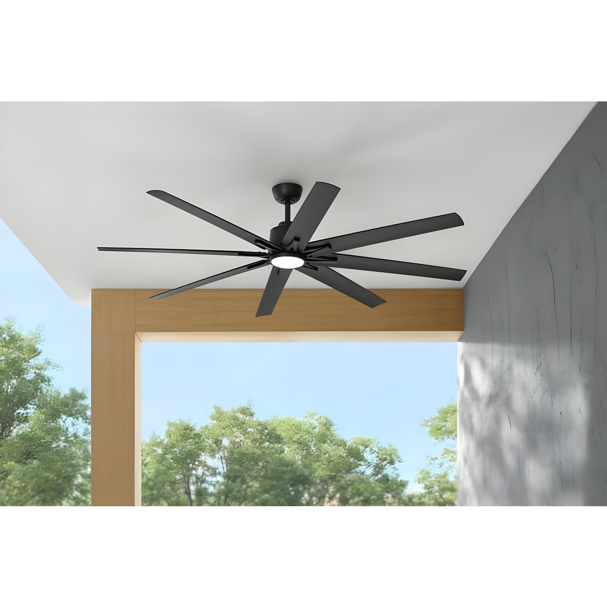 Home Decorators Collection Kensgrove II 72 in. Indoor/Outdoor Integrated LED CCT Matte Black Smart Ceiling Fan with Remote Powered by Hubspace