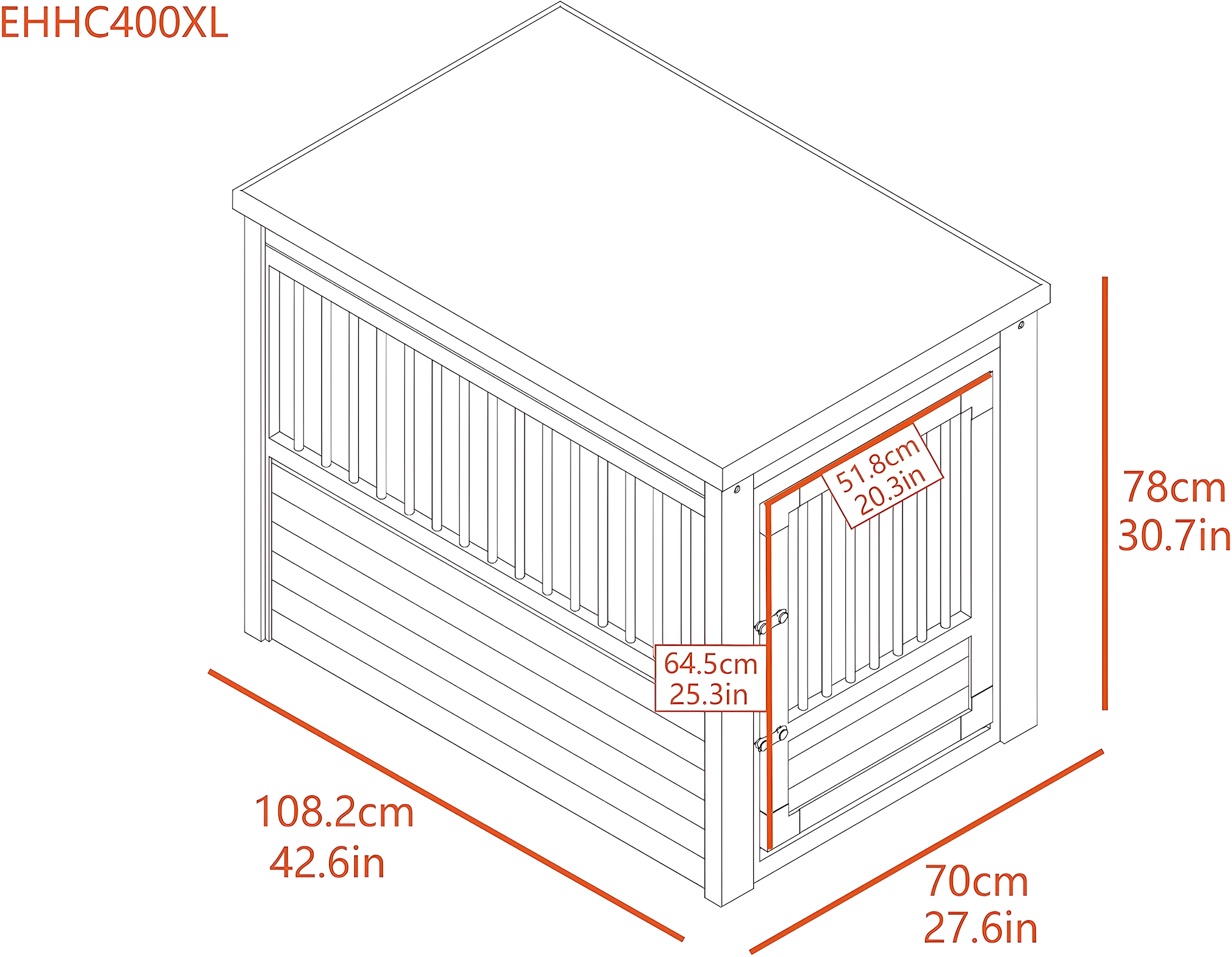 New Age Pet ECOFLEX Dog Crate End Table - Furniture-Style Pet Crate for Crate Trained Dogs - Stainless Steel Tubing & a Latched Closure - 10 Year Manufacturer's Warranty