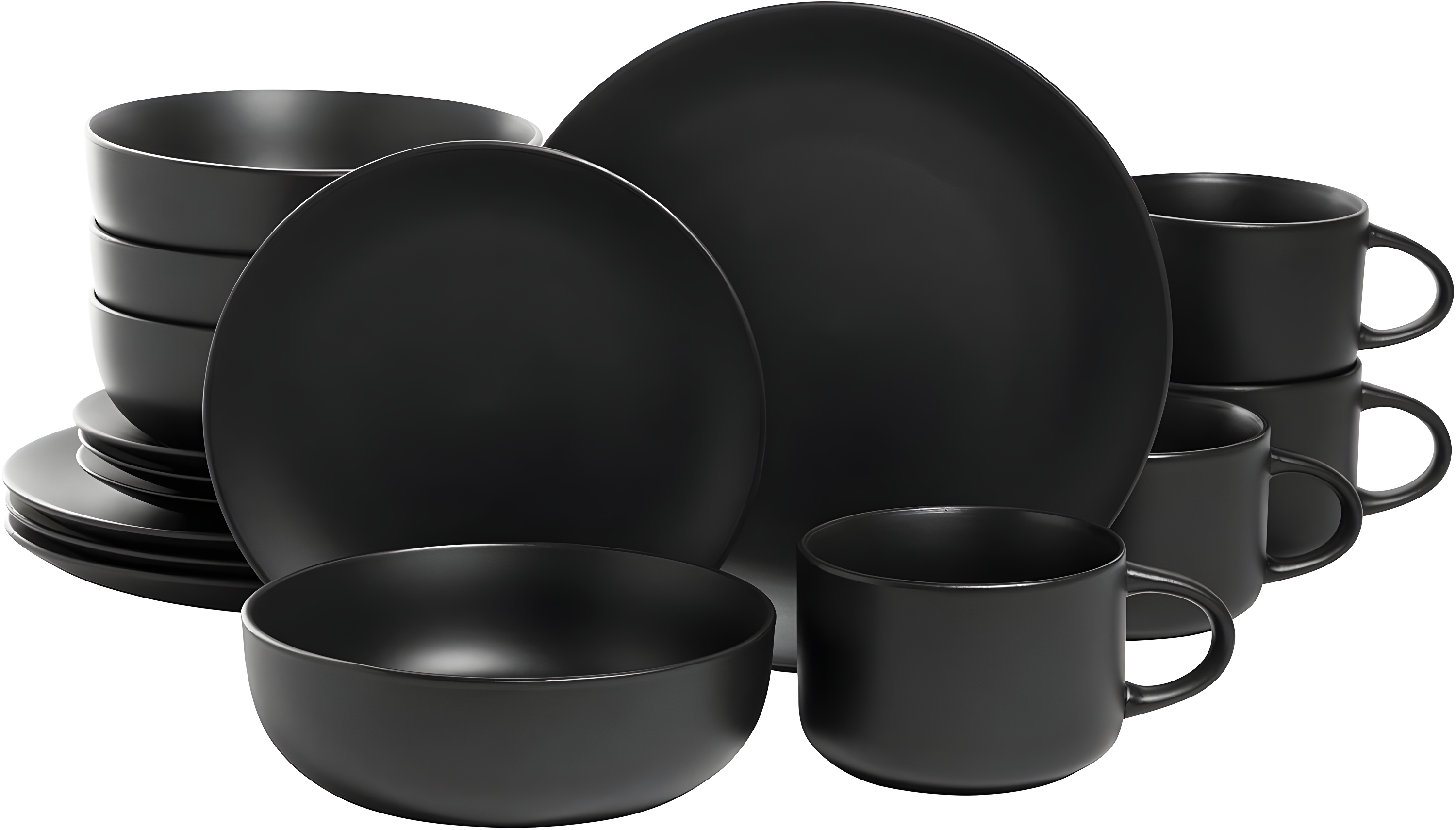 Wazee Matte 16 Piece Dinnerware Set, Service for 4