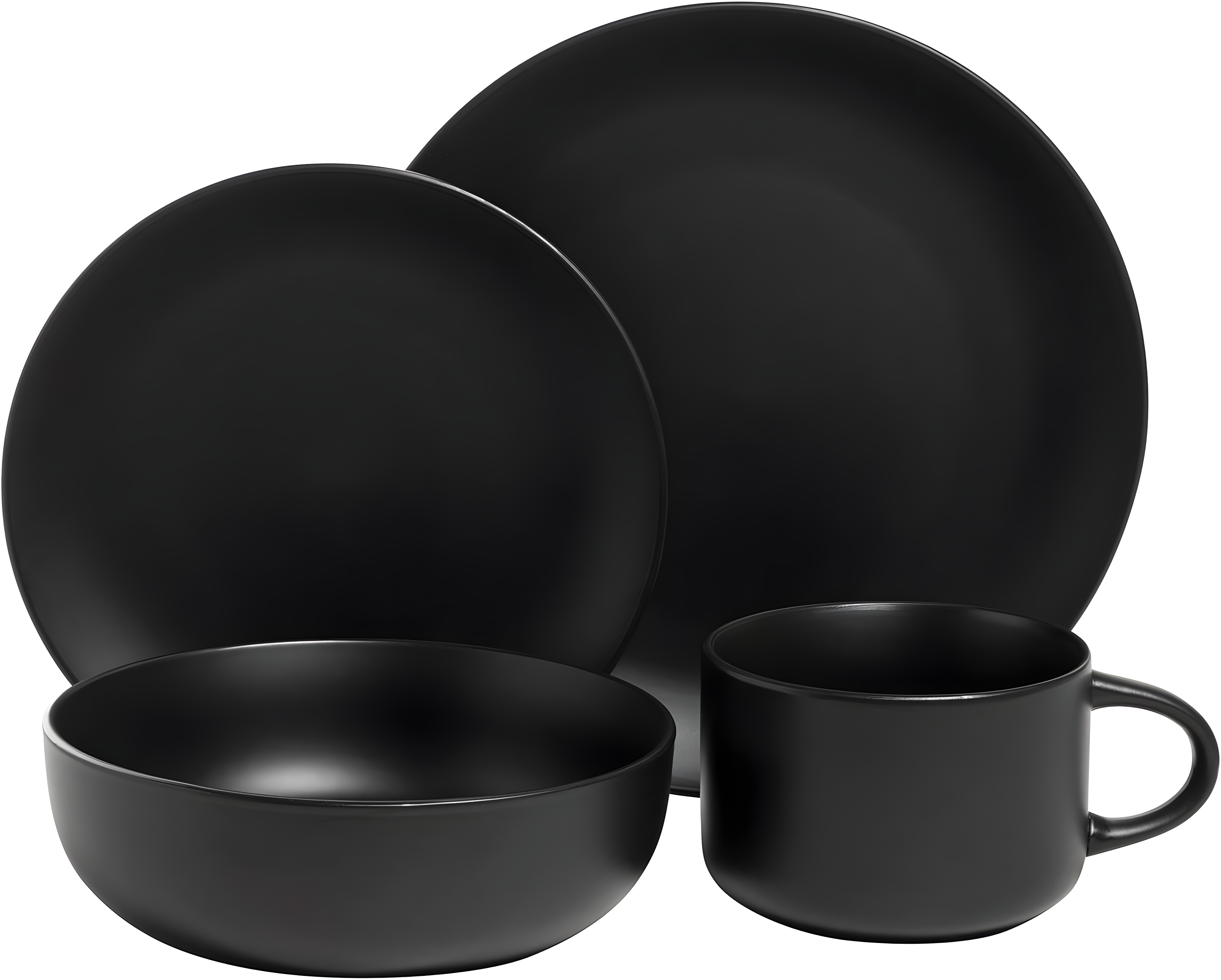 Wazee Matte 16 Piece Dinnerware Set, Service for 4