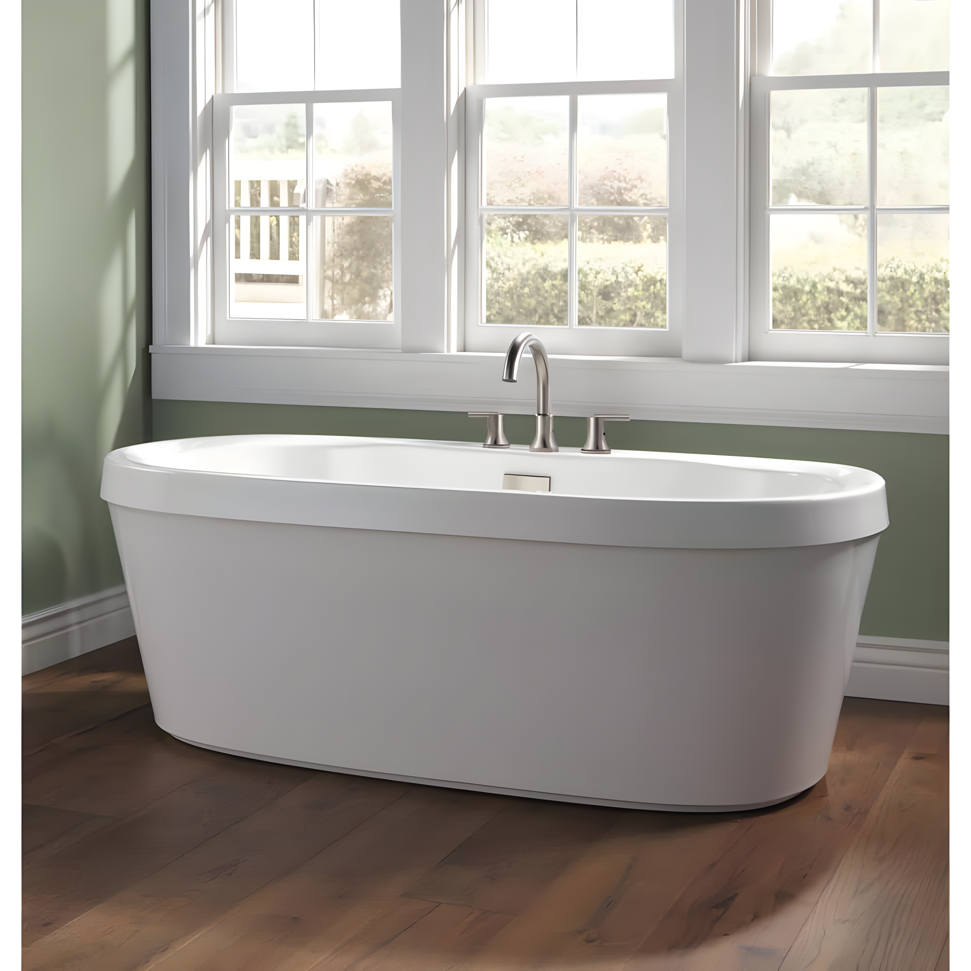 Trinsic Double Handle Deck Mounted Roman Tub Faucet