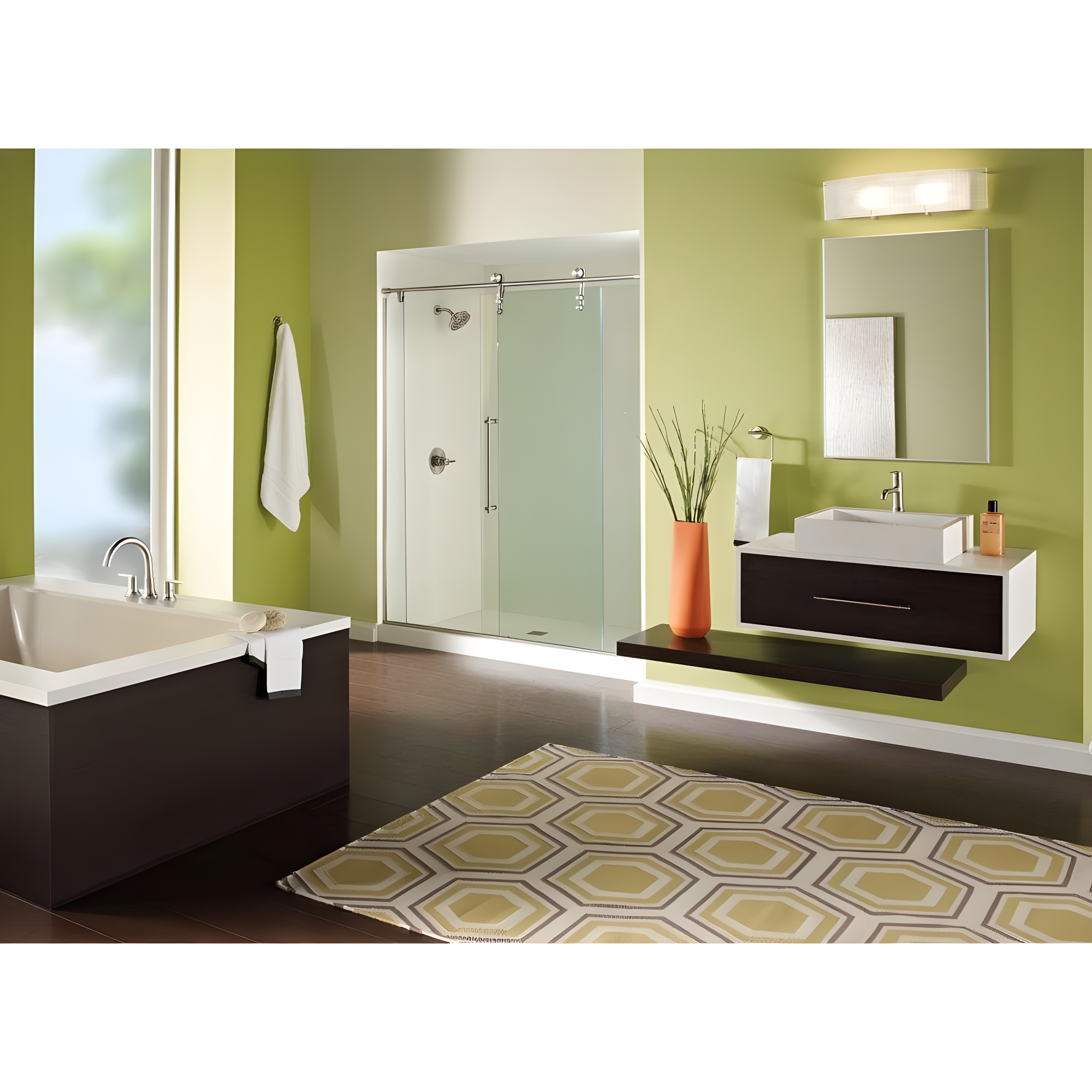 Trinsic Double Handle Deck Mounted Roman Tub Faucet