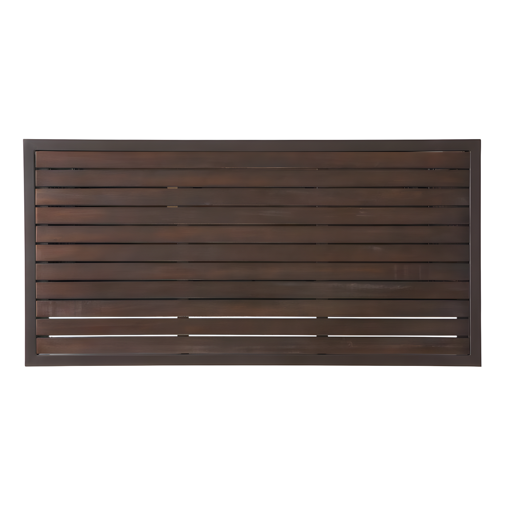 Noble House Milos Acacia Bar Table Dark Brown and Rustic Metal