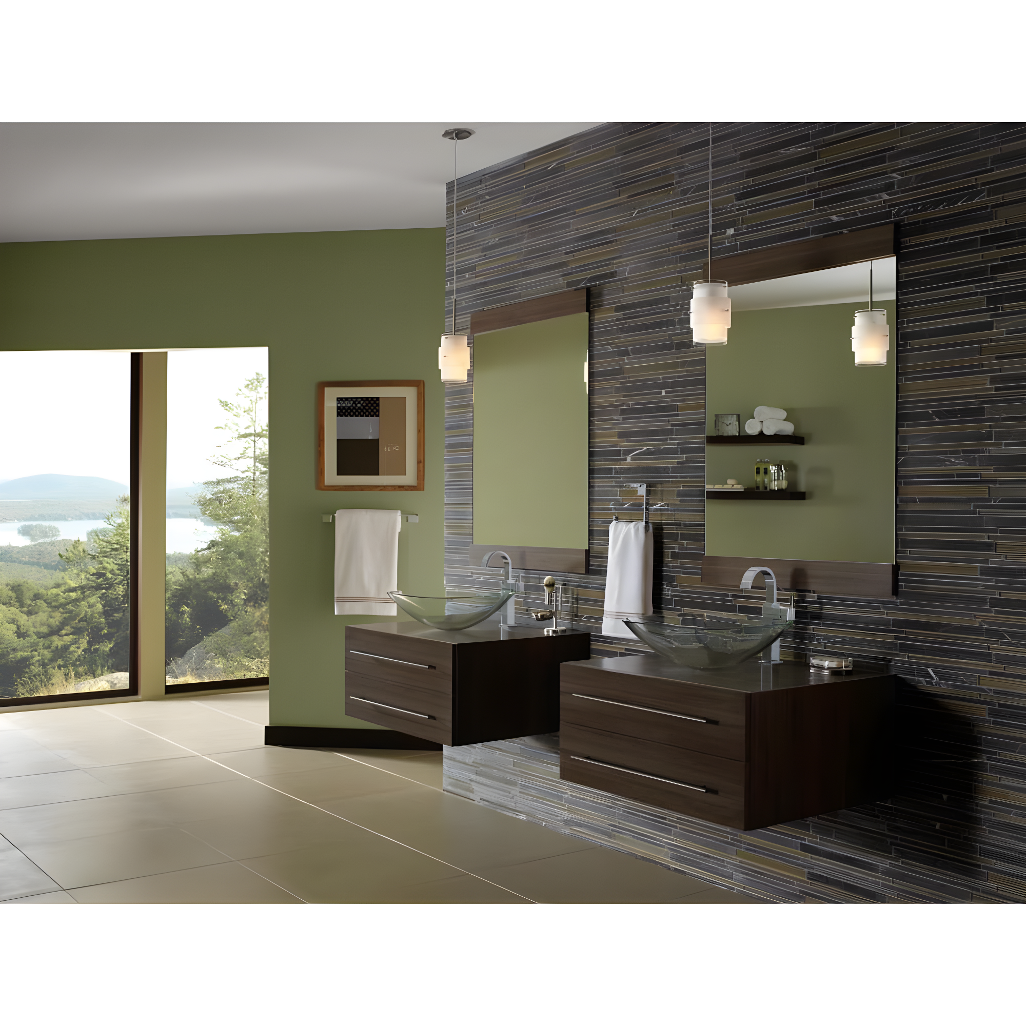 Vero Wall Mount Square Open Towel Ring Bath Hardware Accessory
