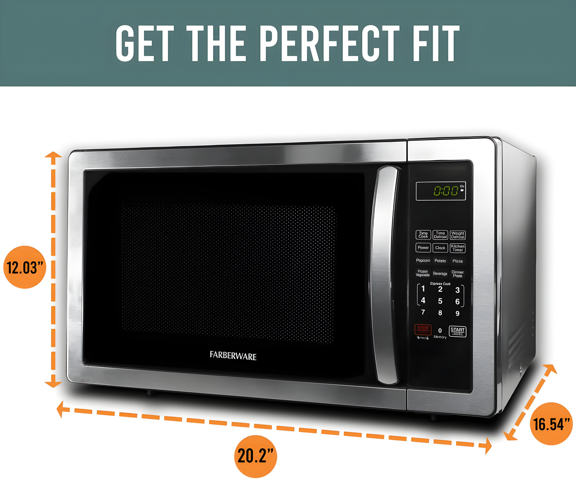 Farberware Farberware Classic Countertop Microwave Oven, 1.1 Cubic Feet cu. ft., 1000 watts, with Child Lock