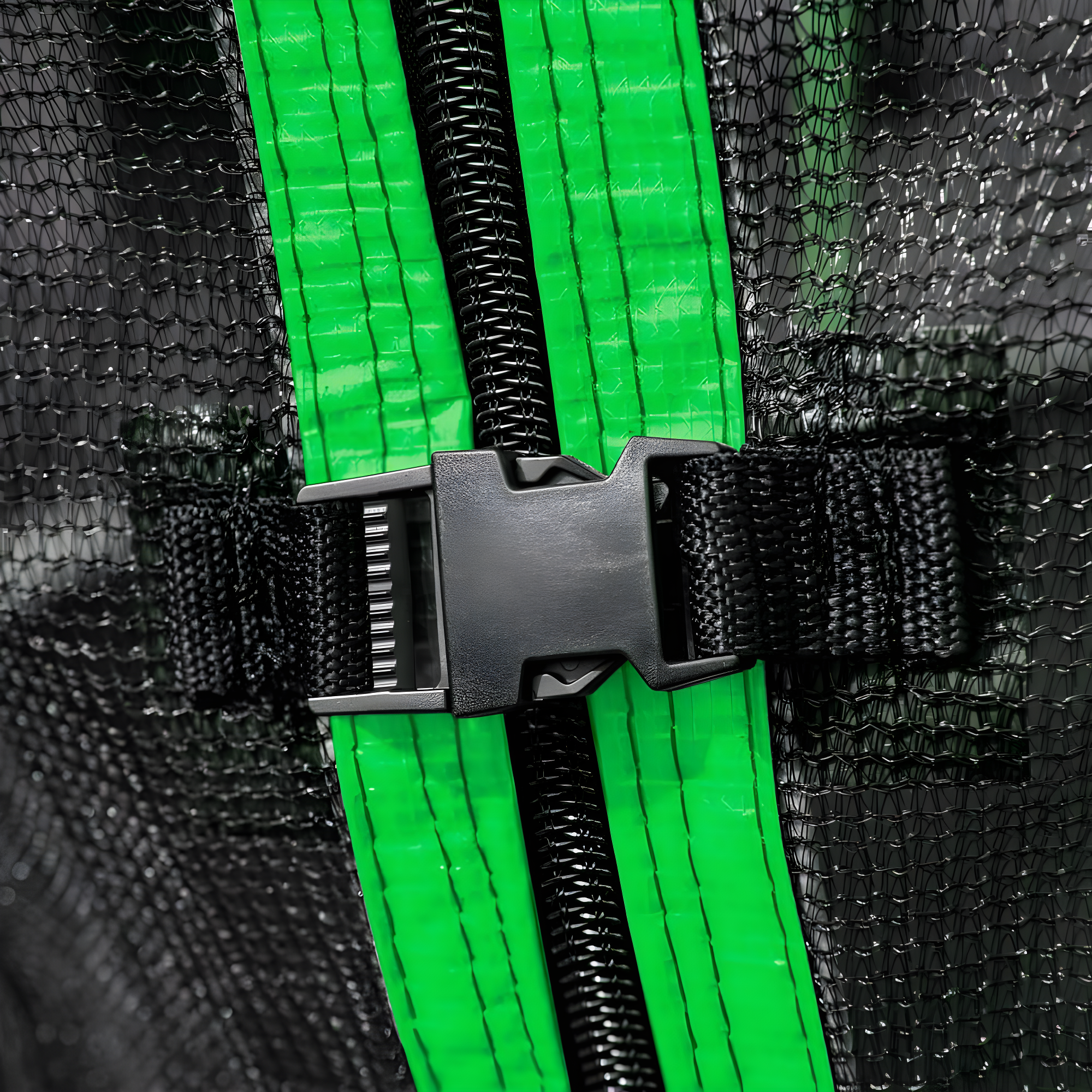 16FT Trampoline with Safety Enclosure Net, Basketball Hoop, Heavy Duty Outdoor Recreational Trampoline for Family, Exercise Fitness Backyards Trampoline for Adults & Kids, Green