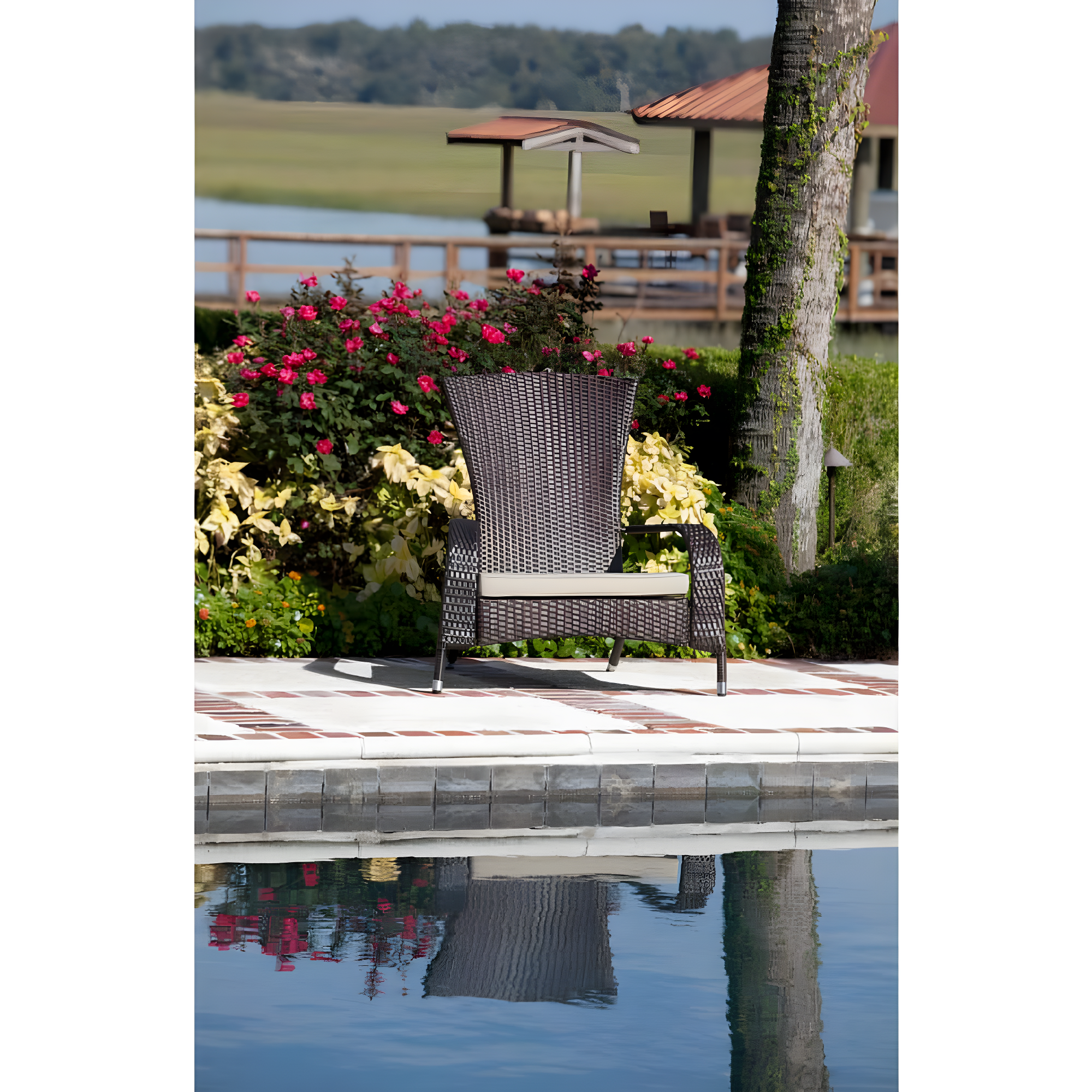 Balkene HomeCoconino Wicker Chair-Finish:Mocha/Beige