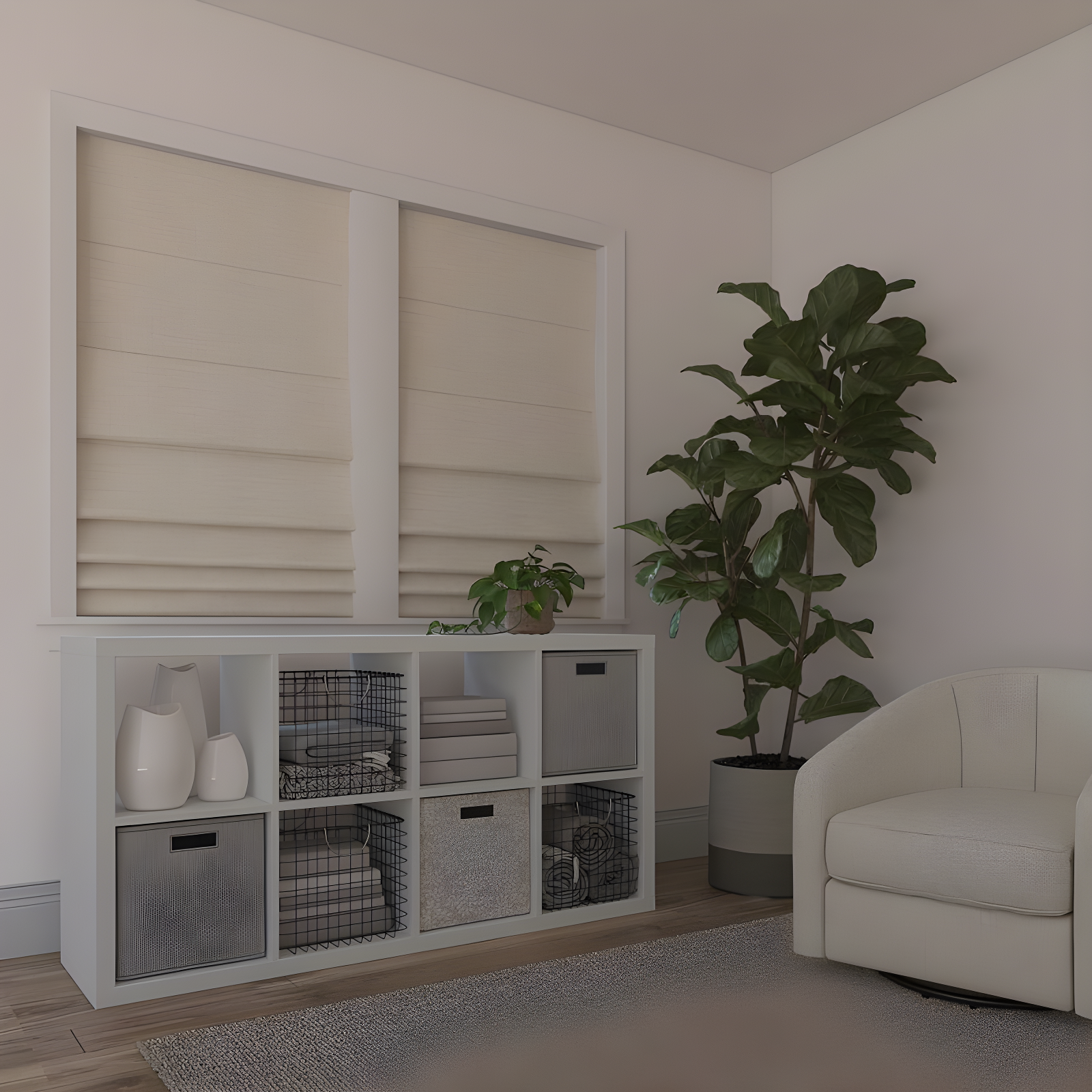 Sun Zero Sun Zero Somerton Thermal 100% Blackout Cordless Roman Shade