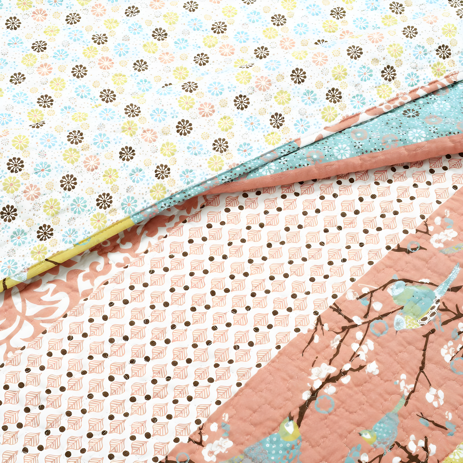 Royal Empire Cotton Reversible 3 Piece Quilt Set