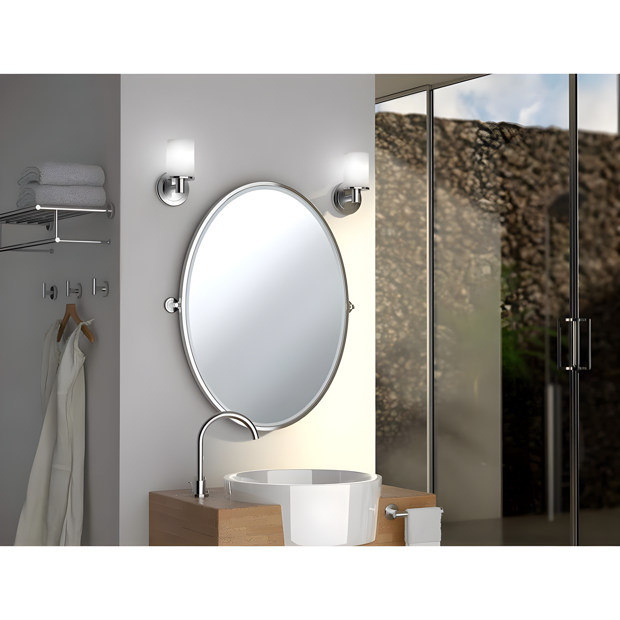 Latitude II Wall Mounted Towel Bar | Bathroom Towel Holder