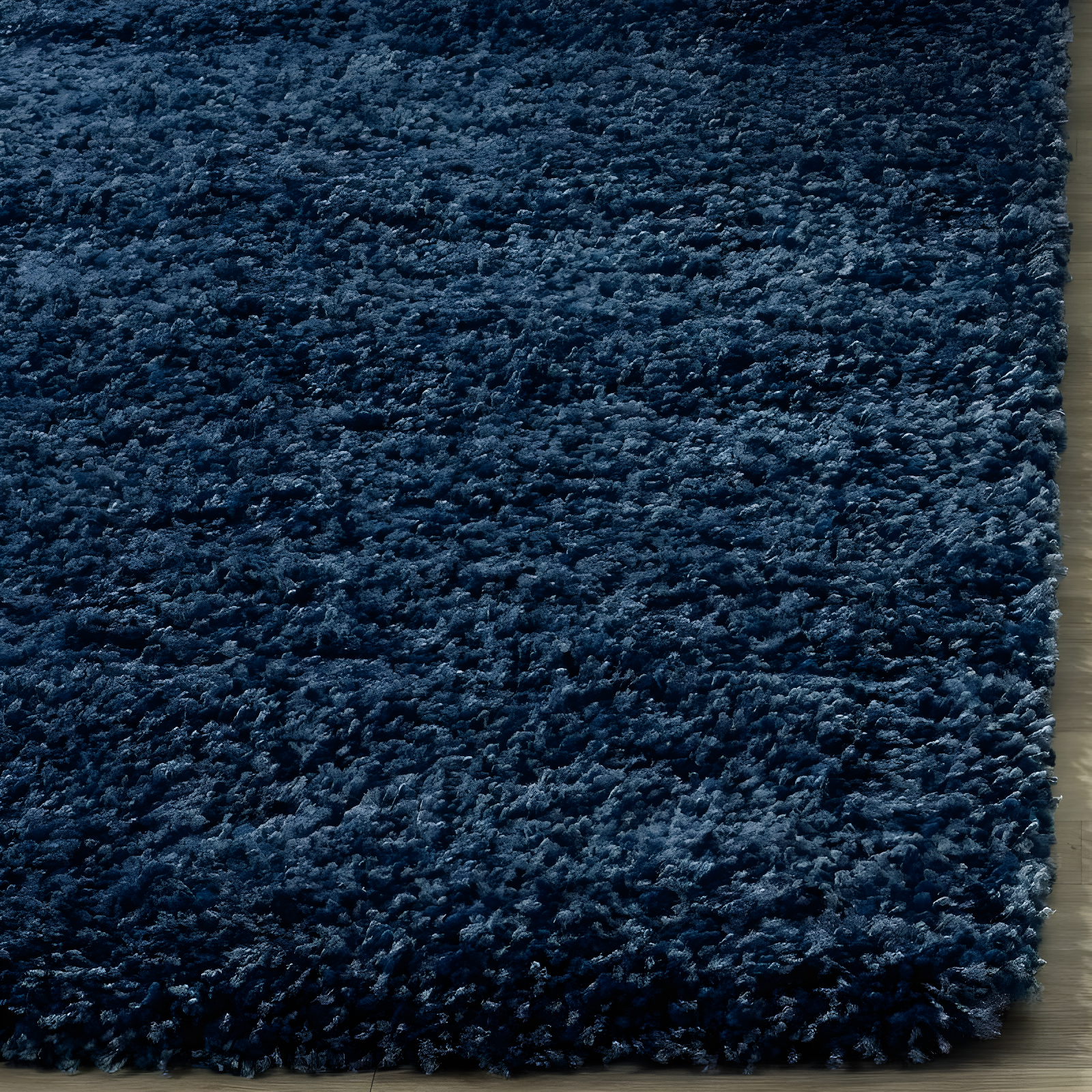 Shag SG151 Power Loomed Indoor Area Rug - Navy - 4'x4' - Safavieh.