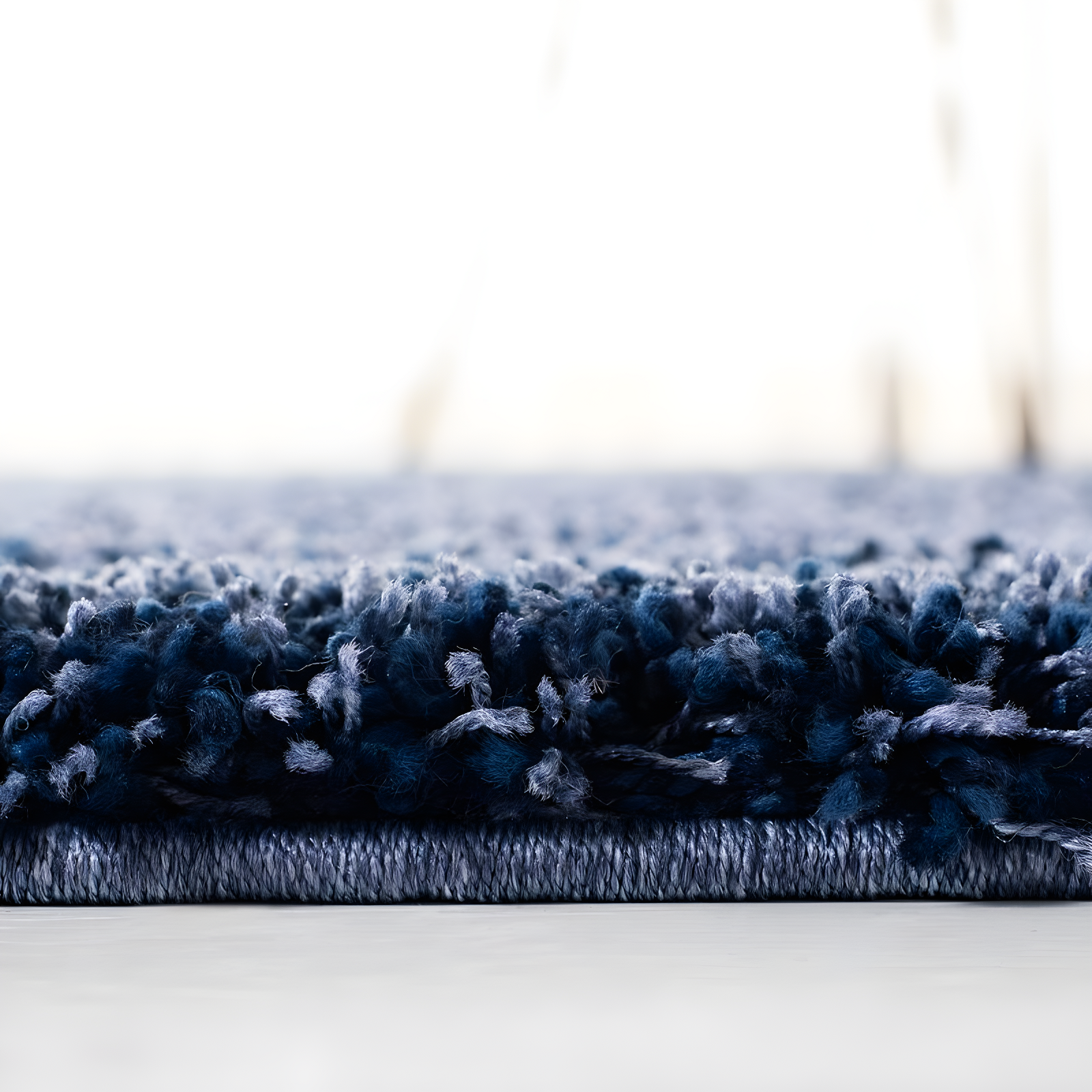 Shag SG151 Power Loomed Indoor Area Rug - Navy - 4'x4' - Safavieh.