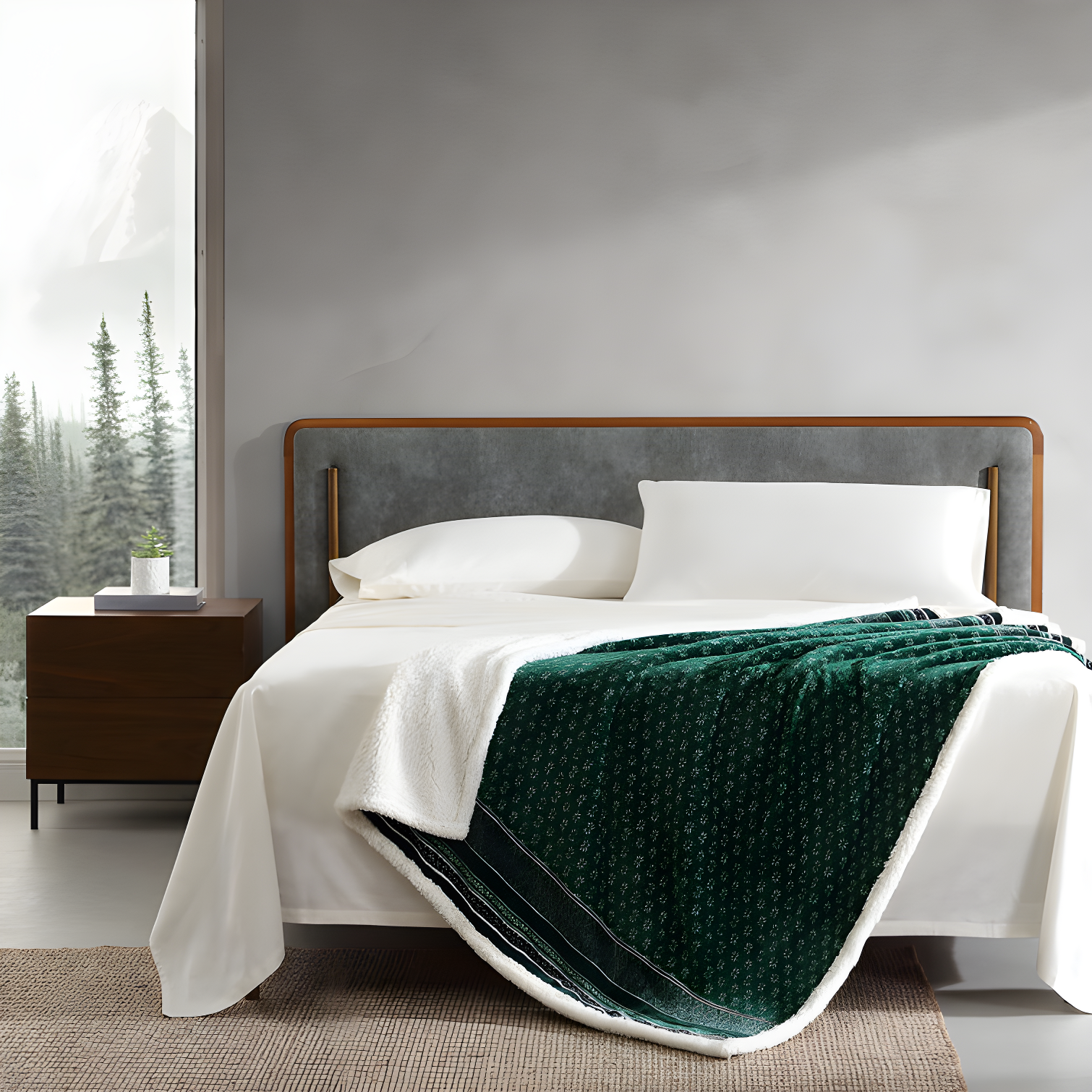 Eddie Bauer Eddie Bauer Plush Plaid Sherpa Reversible Blanket
