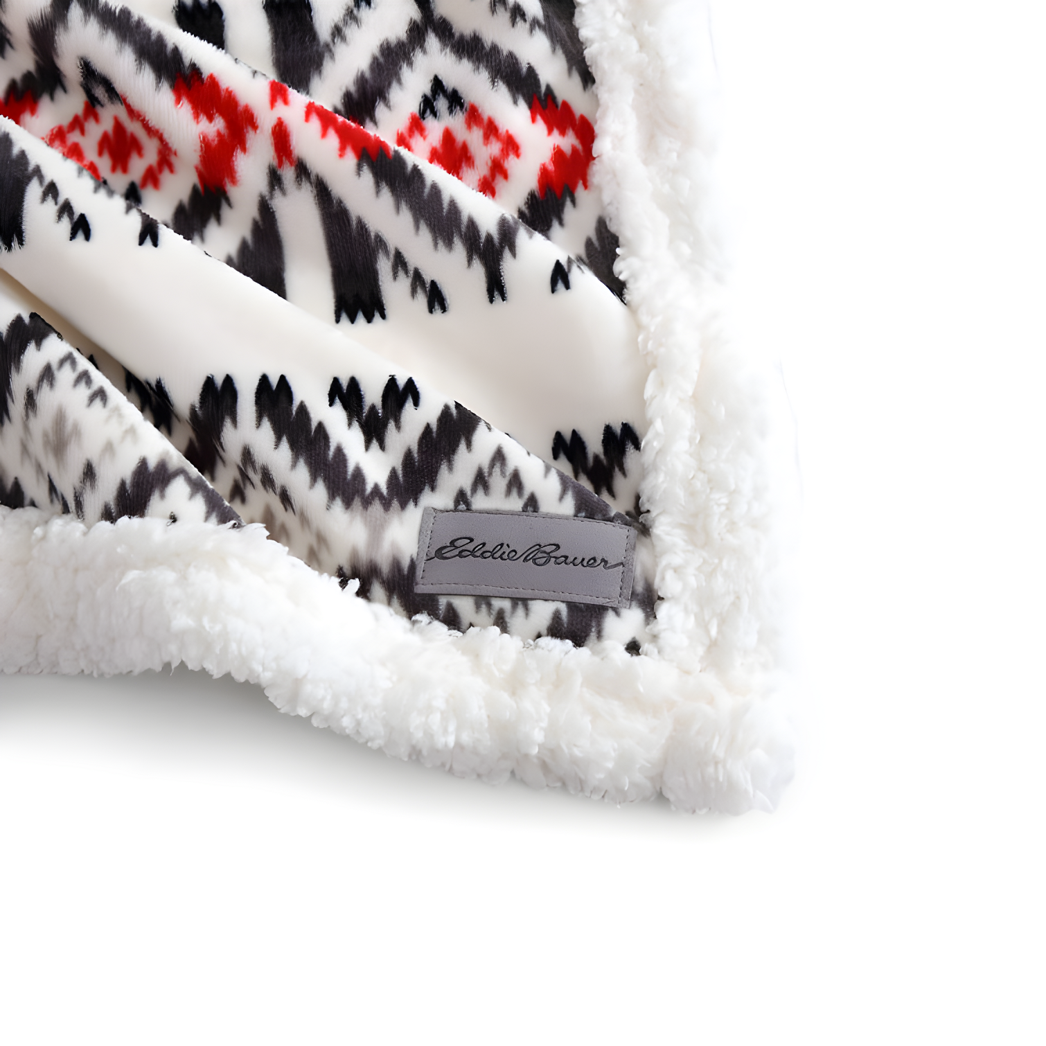 Eddie Bauer Eddie Bauer Plush Plaid Sherpa Reversible Blanket