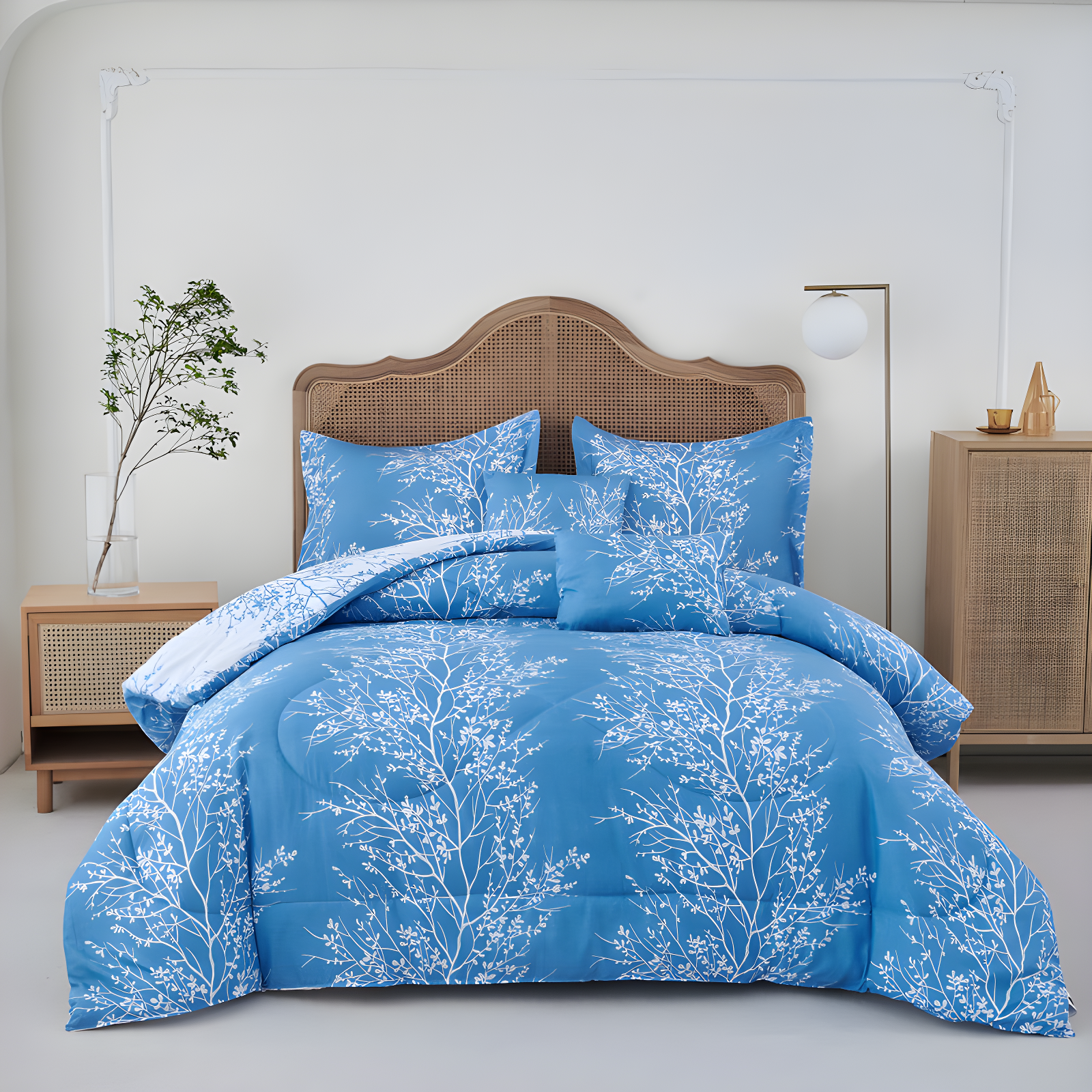 Spirit Linen 6-Piece Foliage Reversible Comforter Set