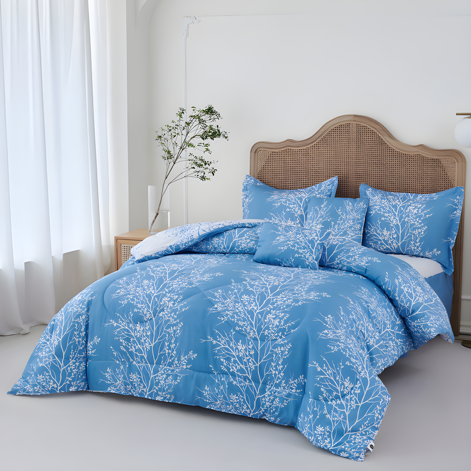 Spirit Linen 6-Piece Foliage Reversible Comforter Set