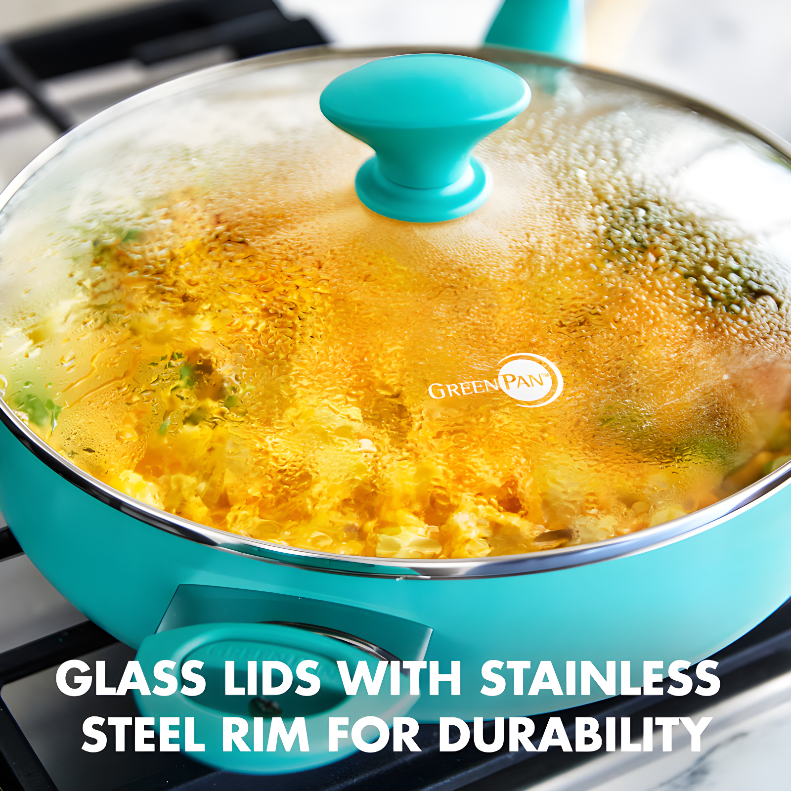 GreenPan Rio Healthy Ceramic Nonstick 5Qt Saute Pan with Lid