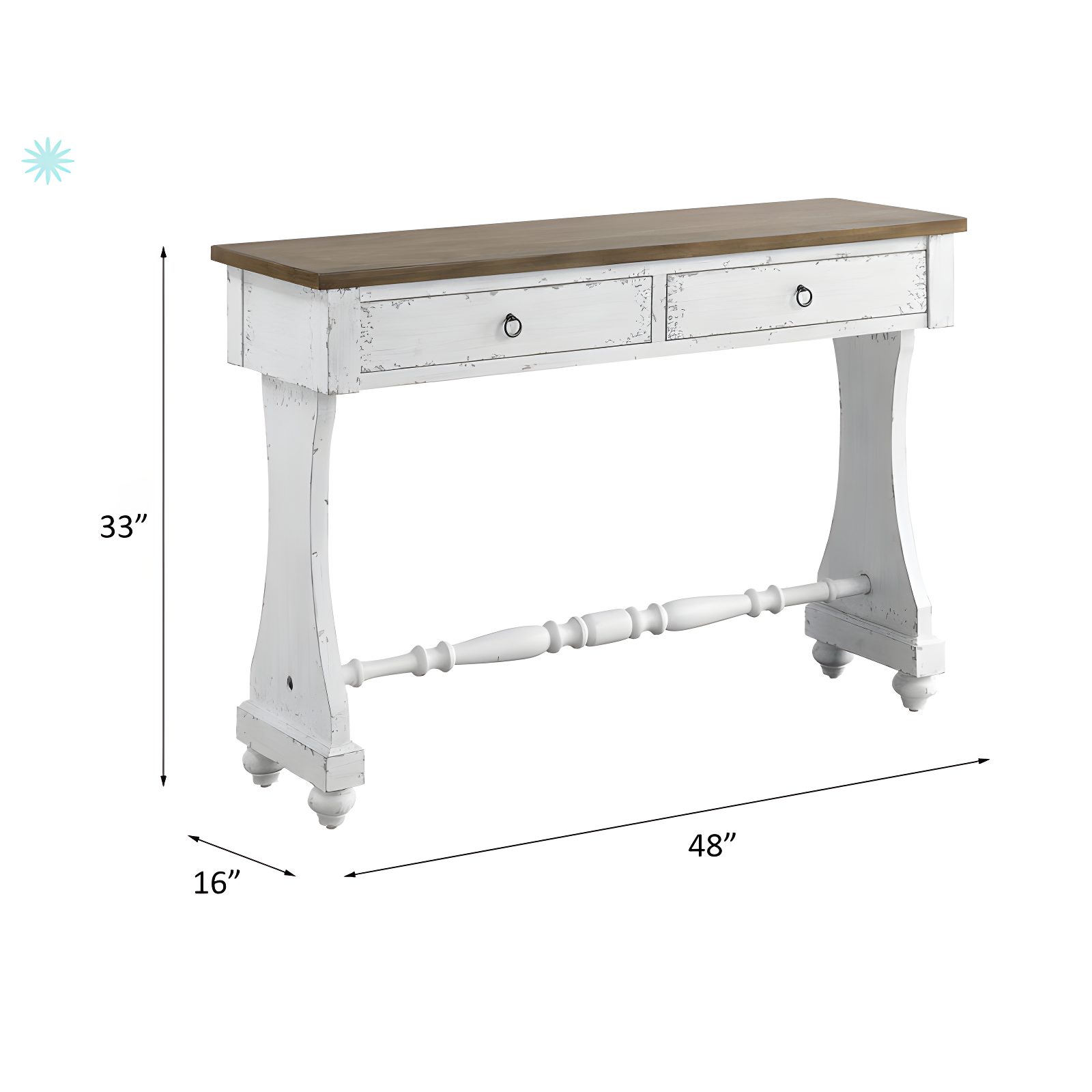 One Allium Way® Carminda console table, entryway table, foyer table with 2 drawers