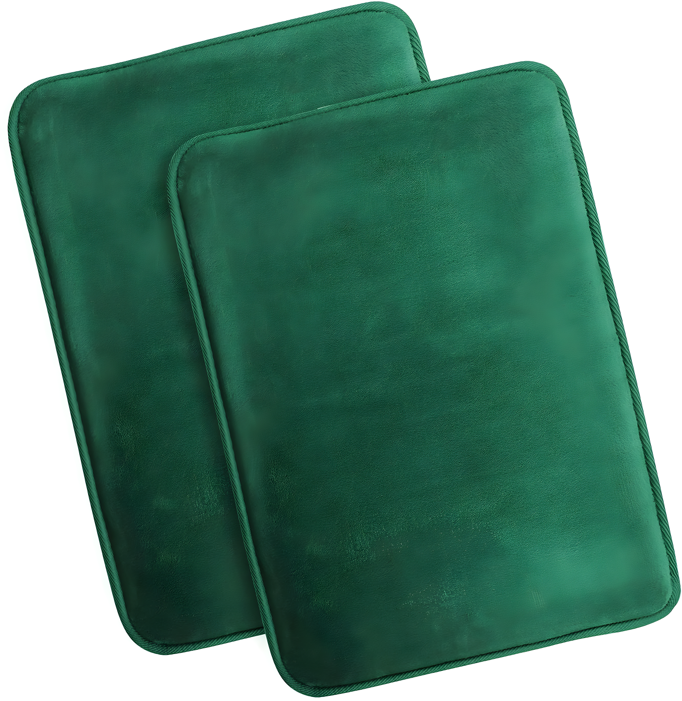 Clara Clark  Ultra Soft Plush Bathroom Rug - Non-Slip, Velvet, Memory Foam Bath Mat - Set of 2 Hunter Green Set of 2 (17x24)