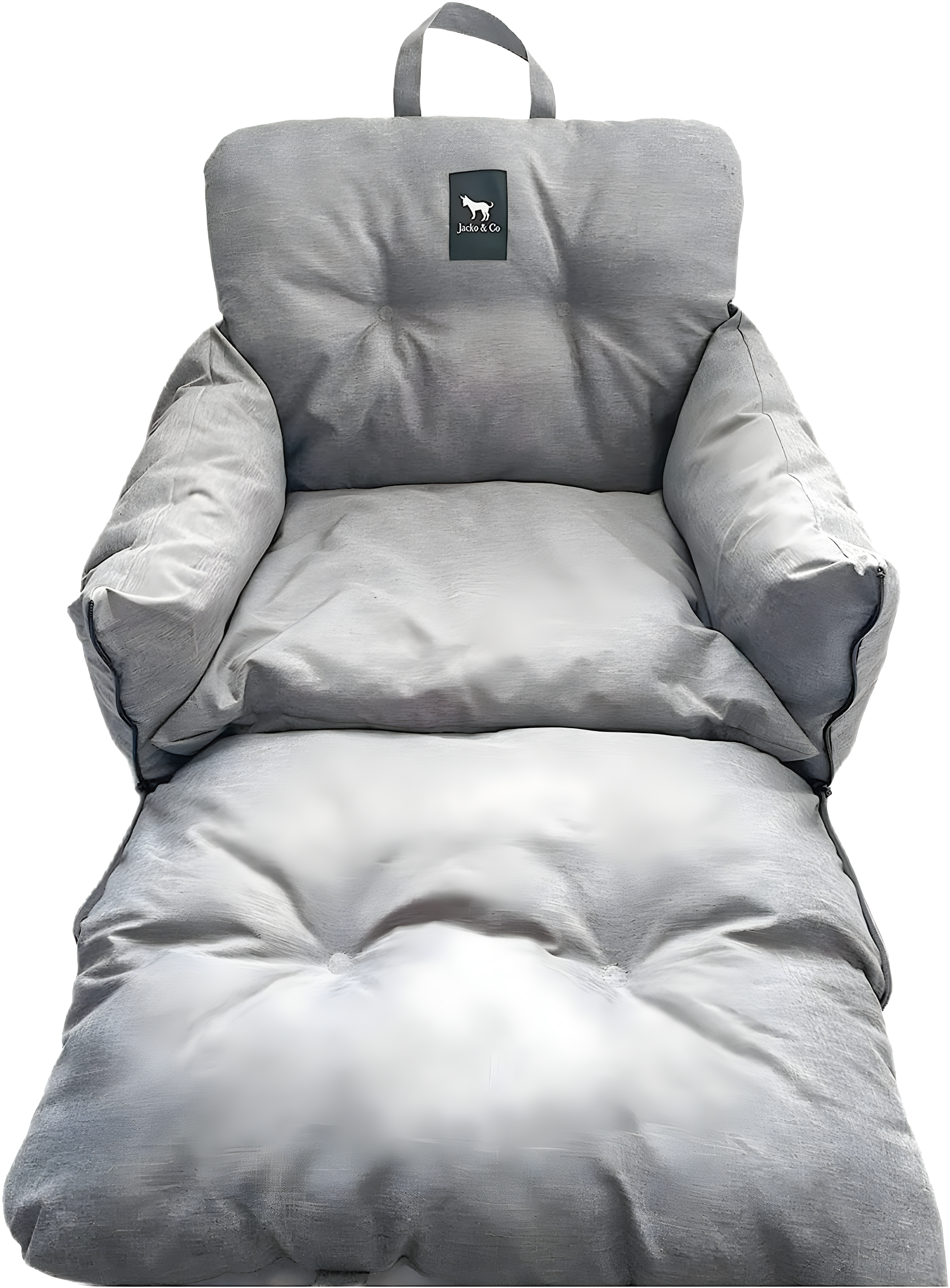 Premium Dog Car Seat & Booster Seat for Small & Medium Pets Under 30lbs, Puppies, Cats/Travel Carrier Bed & Bag, Front/Back Seat w/Clip-On Leash & Storage Pockets, Water Resistant (Grey)