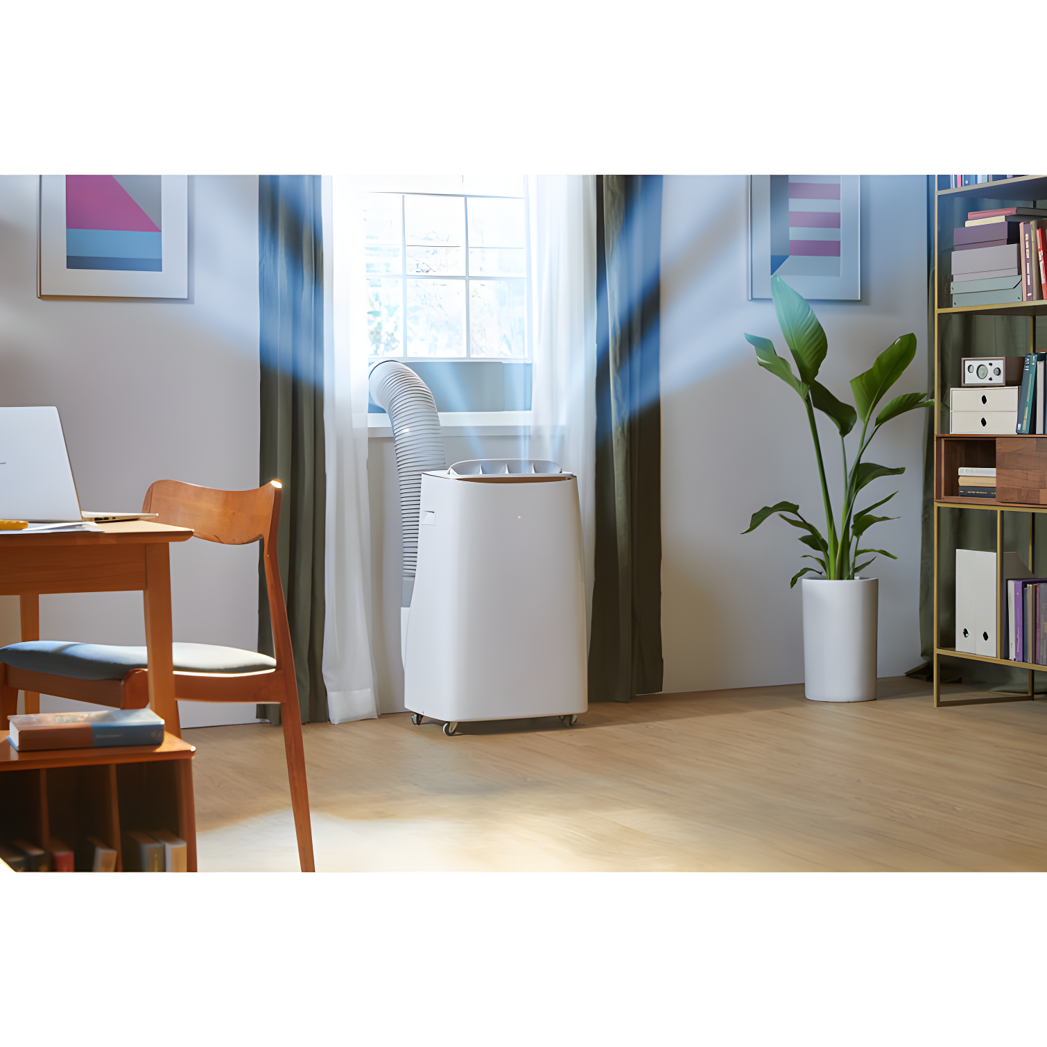 115V Dual Inverter Portable Air Conditioner with Wi-Fi Control in White for Rooms up to 450 Sq. Ft.