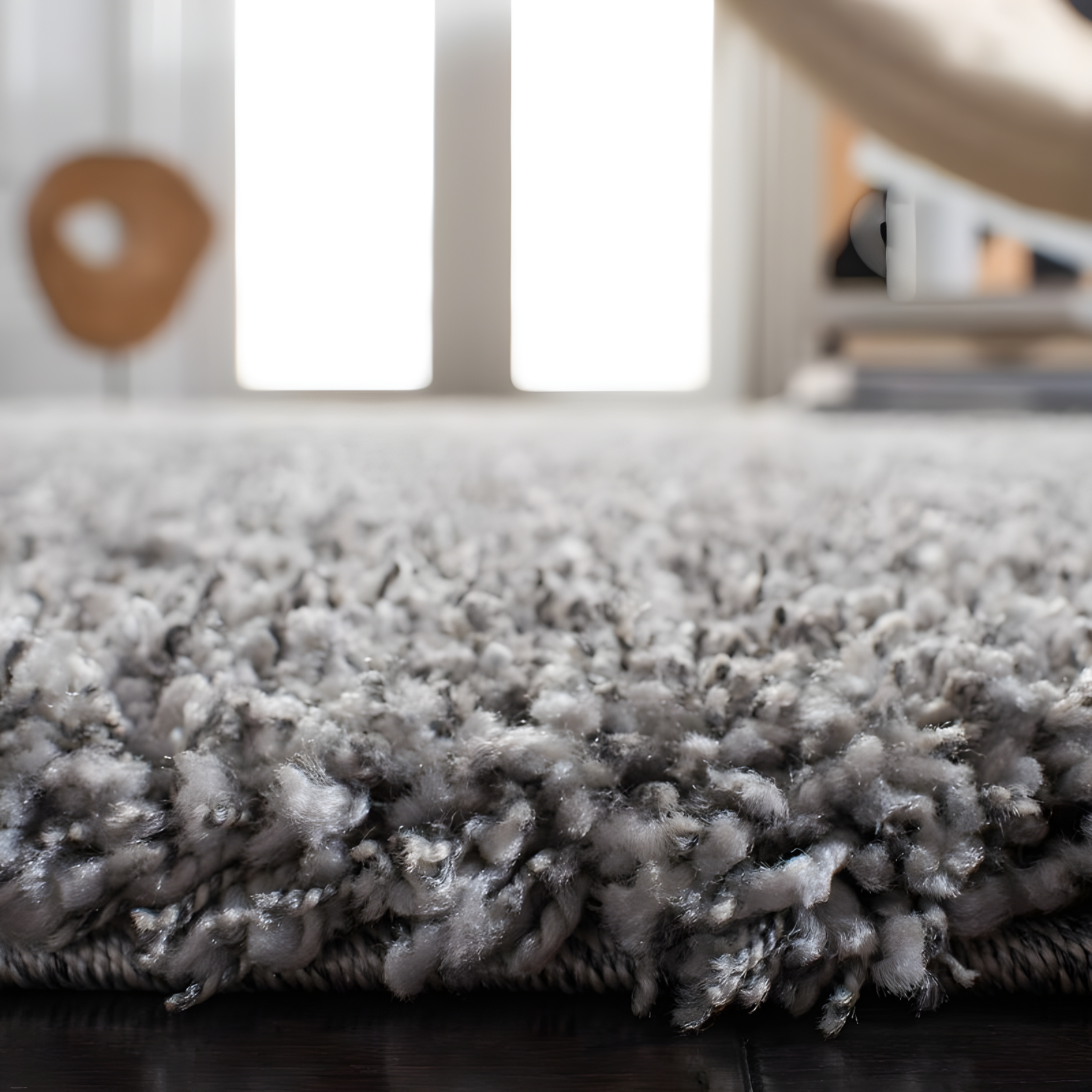 Shag SG151 Power Loomed Indoor Area Rug - Silver - 5'3"x7'6" - Safavieh.