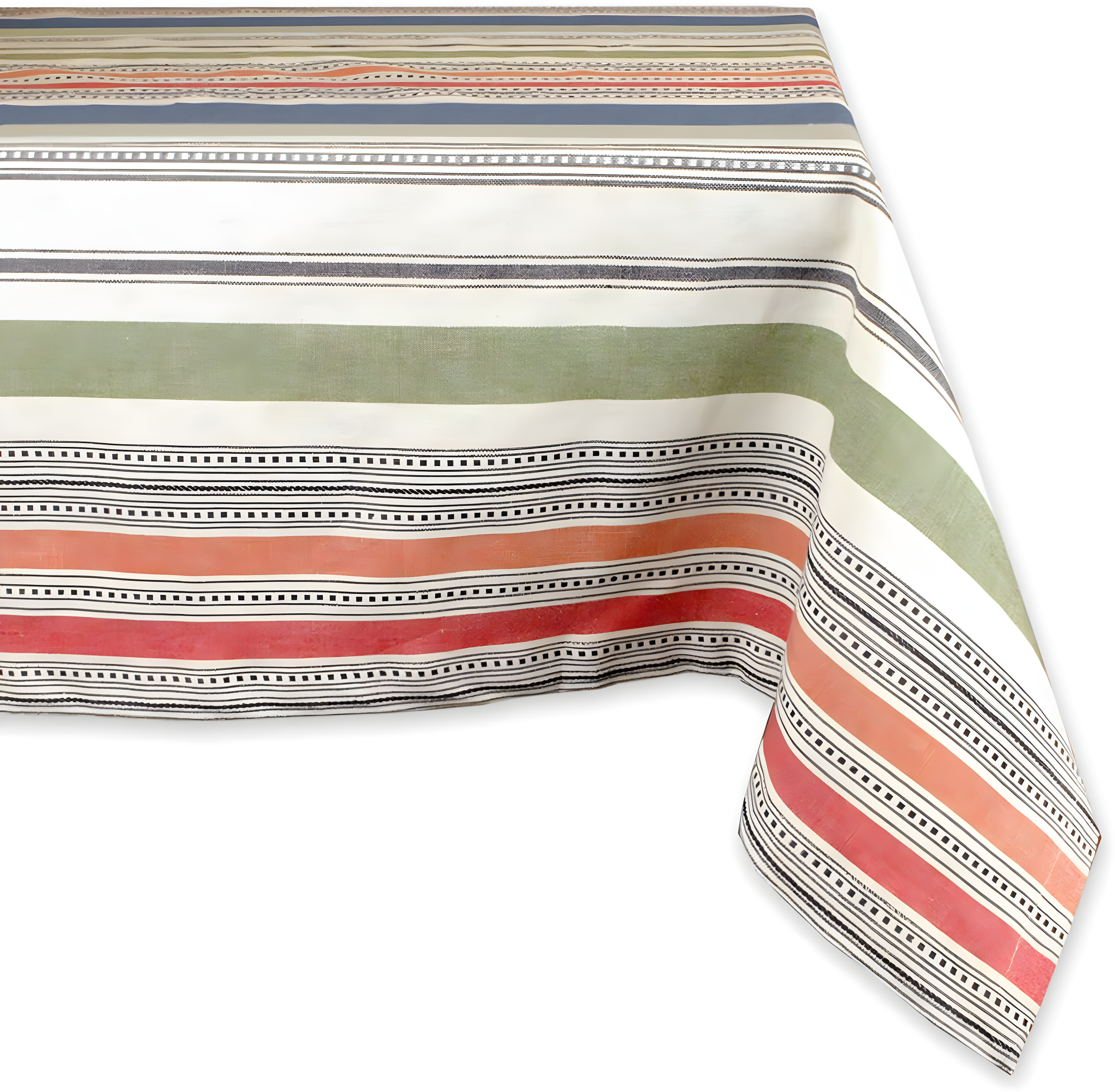 Design Imports  Stripe Tablecloth, Warm Stripe, 60X84"
