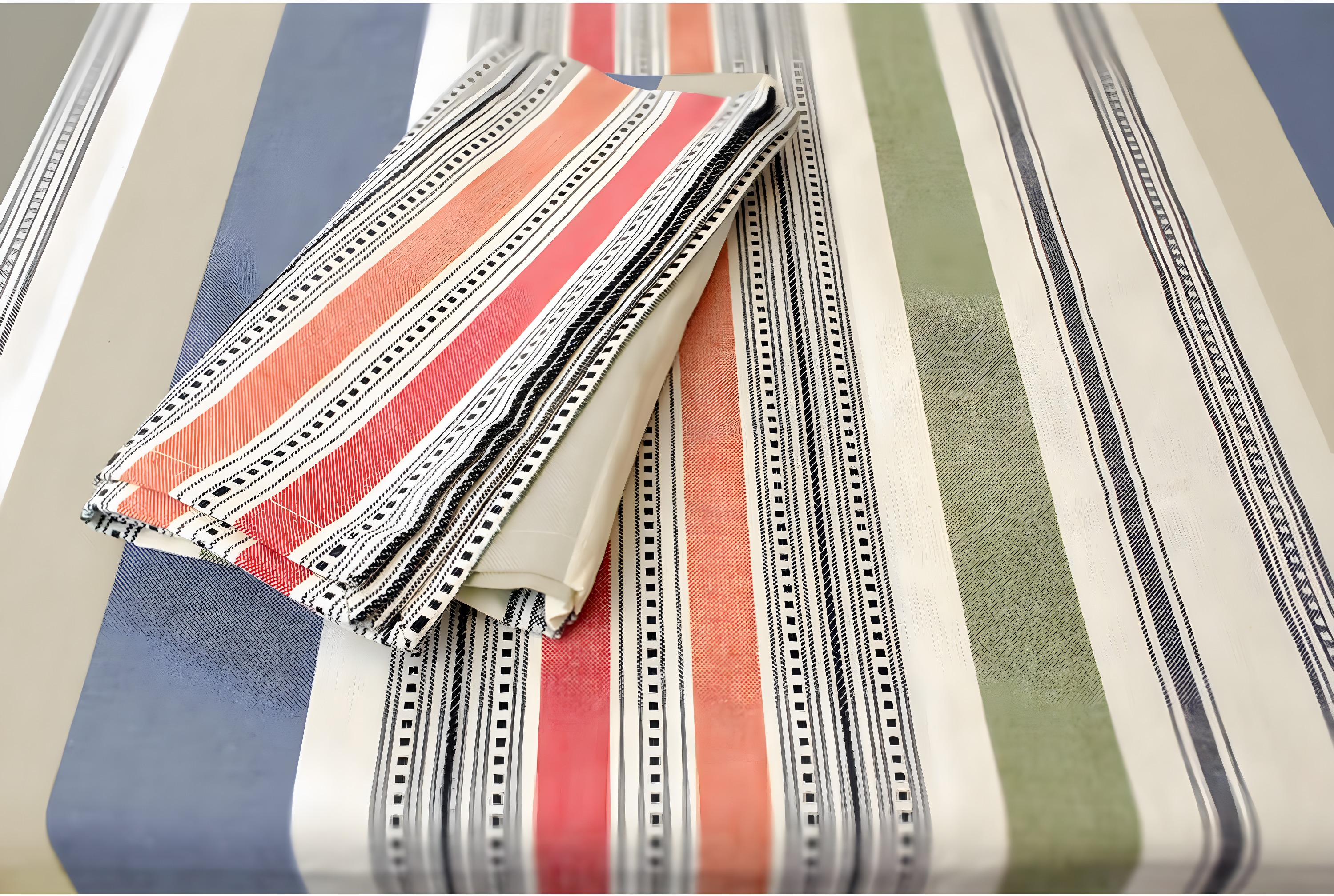 Design Imports  Stripe Tablecloth, Warm Stripe, 60X84"