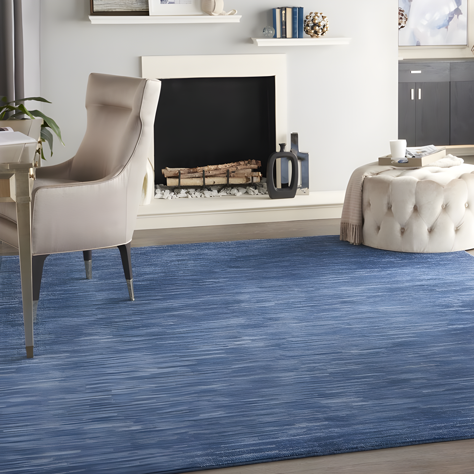 Nourison Nourison Essentials NRE01 Indoor/outdoor Area Rug - Navy Blue 8' x 10'