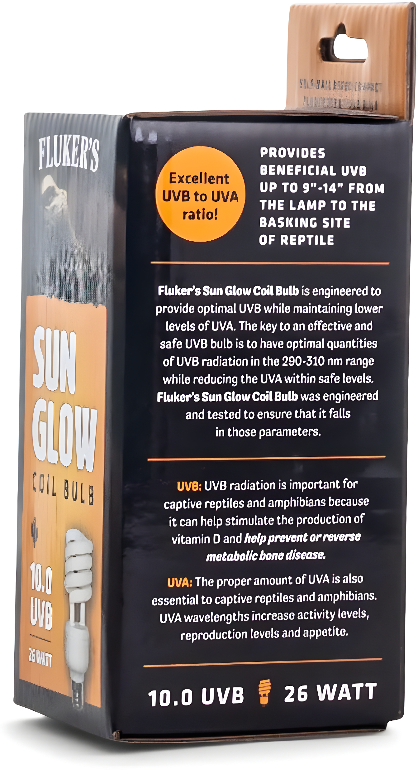 Flukers  26 watt Sun Glow Coil Bulb Desert 10.0 UVB