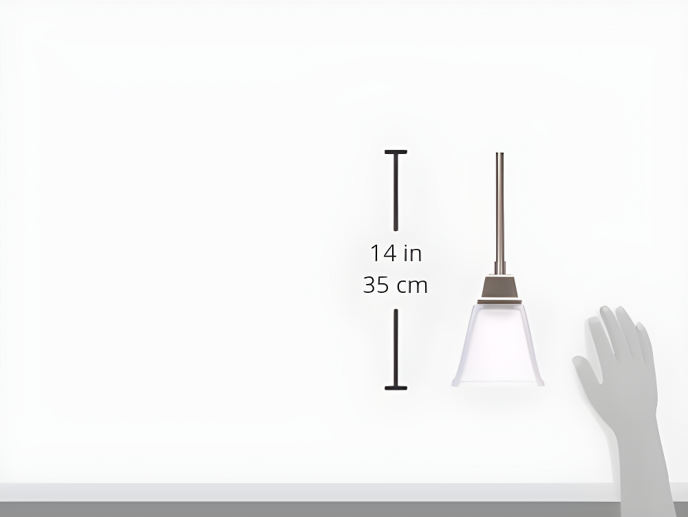 Progress Lighting, Clifton Heights, 1-Light Mini-Pendant, Brushed Nickel, Etched Square Glass Shade