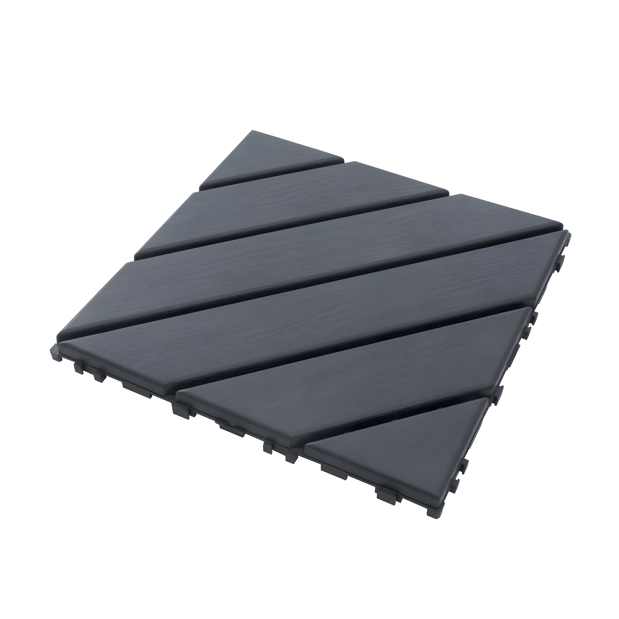 LoLado 44 Pack Patio Deck Tiles,12"x12" Square Waterproof Outdoor All Weather Use, Plastic Interlocking Deck Tiles for Poolside Balcony Backyard, Grey