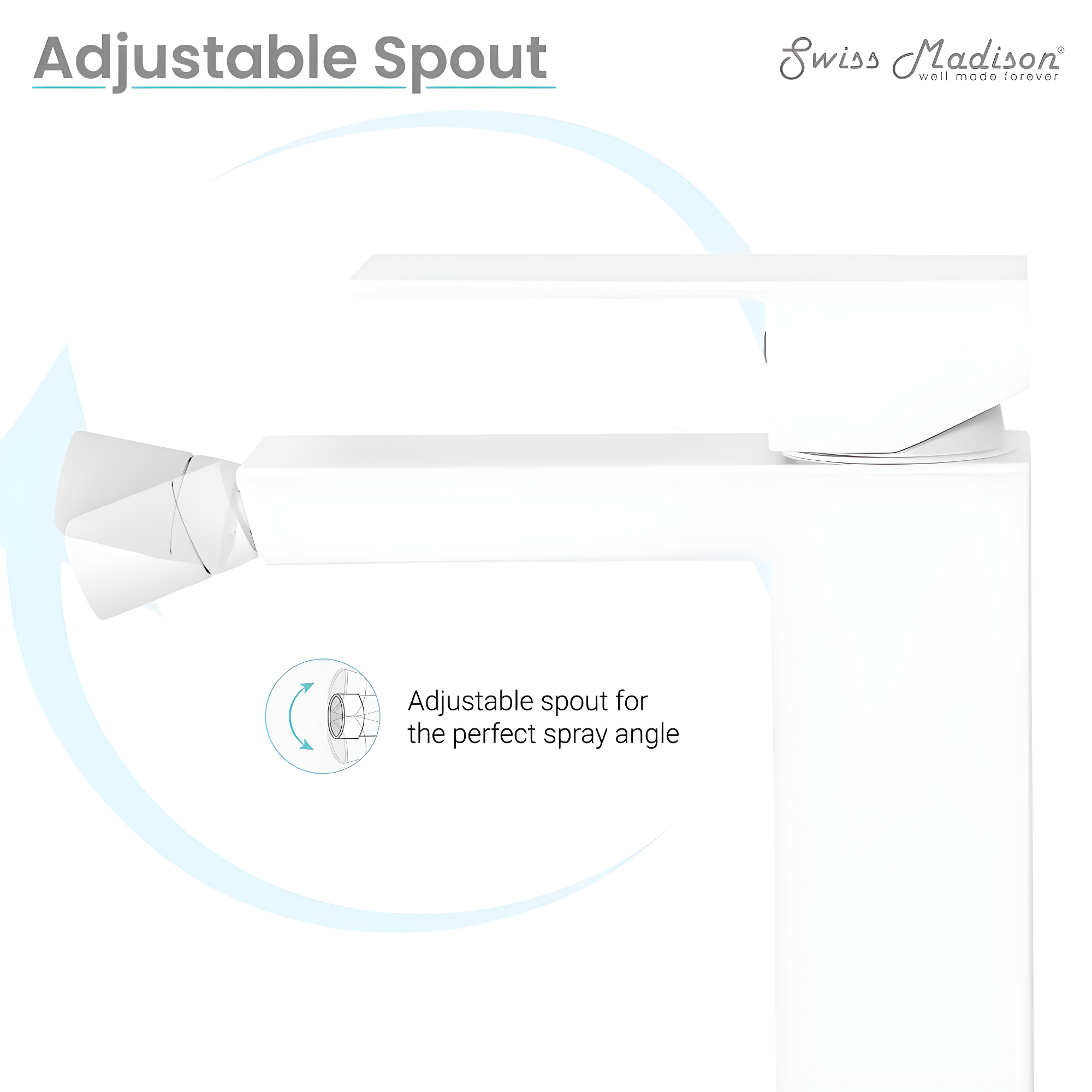 Swiss Madison SM-DF80MW Concorde Bidet Faucet in Matte White